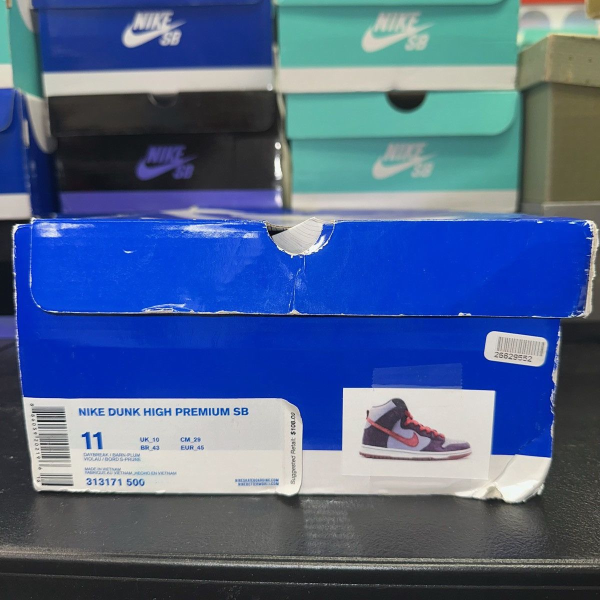 Nike Size 11 - Nike Dunk Premium SB High Plum - 313171-500 Size US 11 / EU 44 - 7 Thumbnail