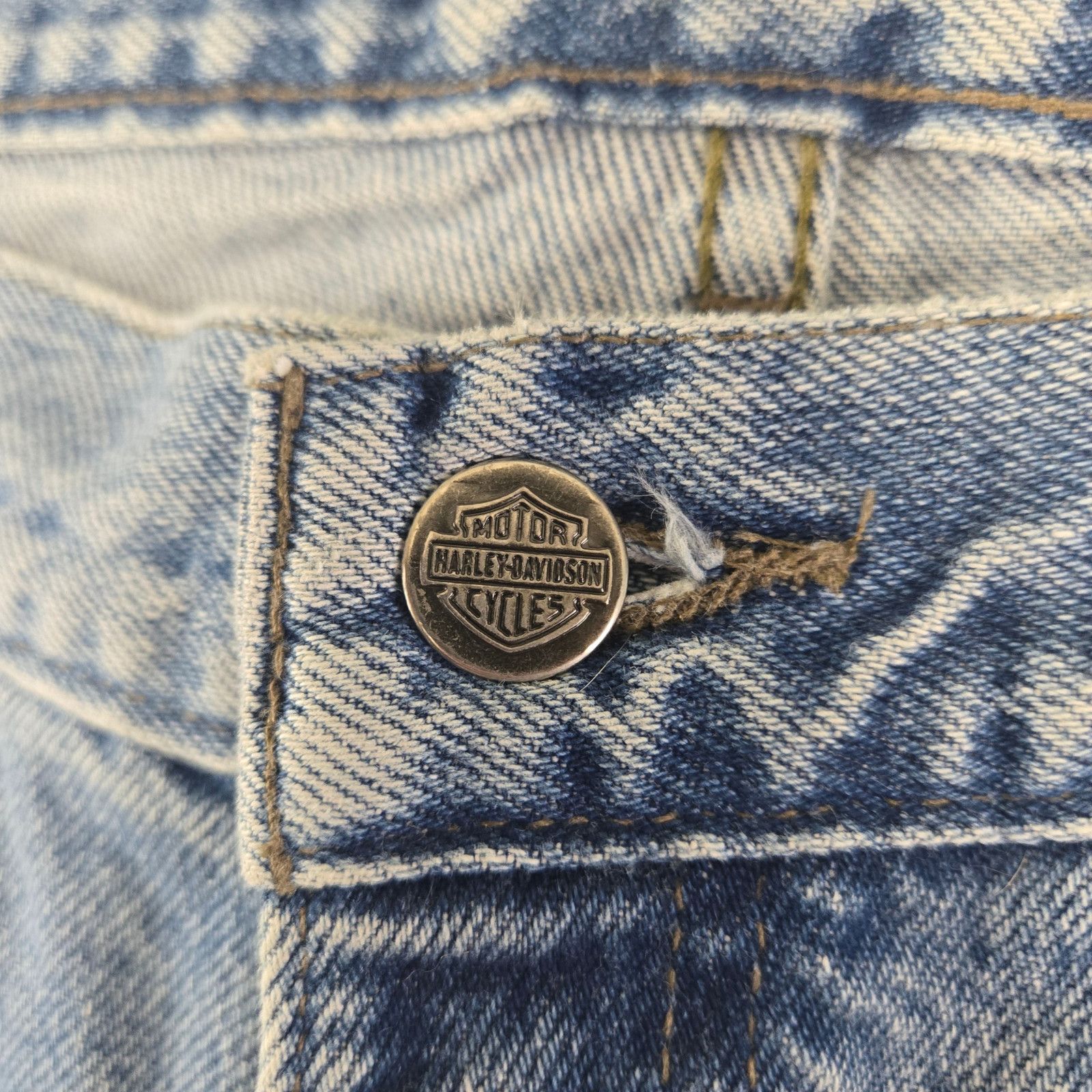 Harley Davidson 2002 Harley-Davidson Bootcut Jeans Light Wash Size 10R Size 32" / US 10 / IT 46 - 5 Thumbnail