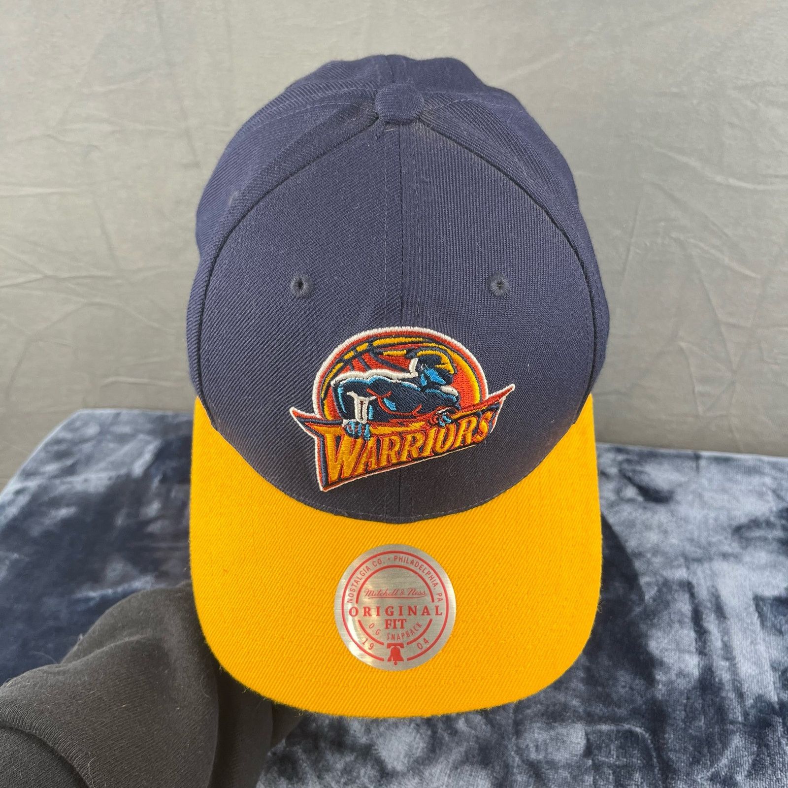 Mitchell & Ness Golden State Warriors Nostalgia Co Mitchell & Ness Logo Hat Size ONE SIZE - 3 Thumbnail