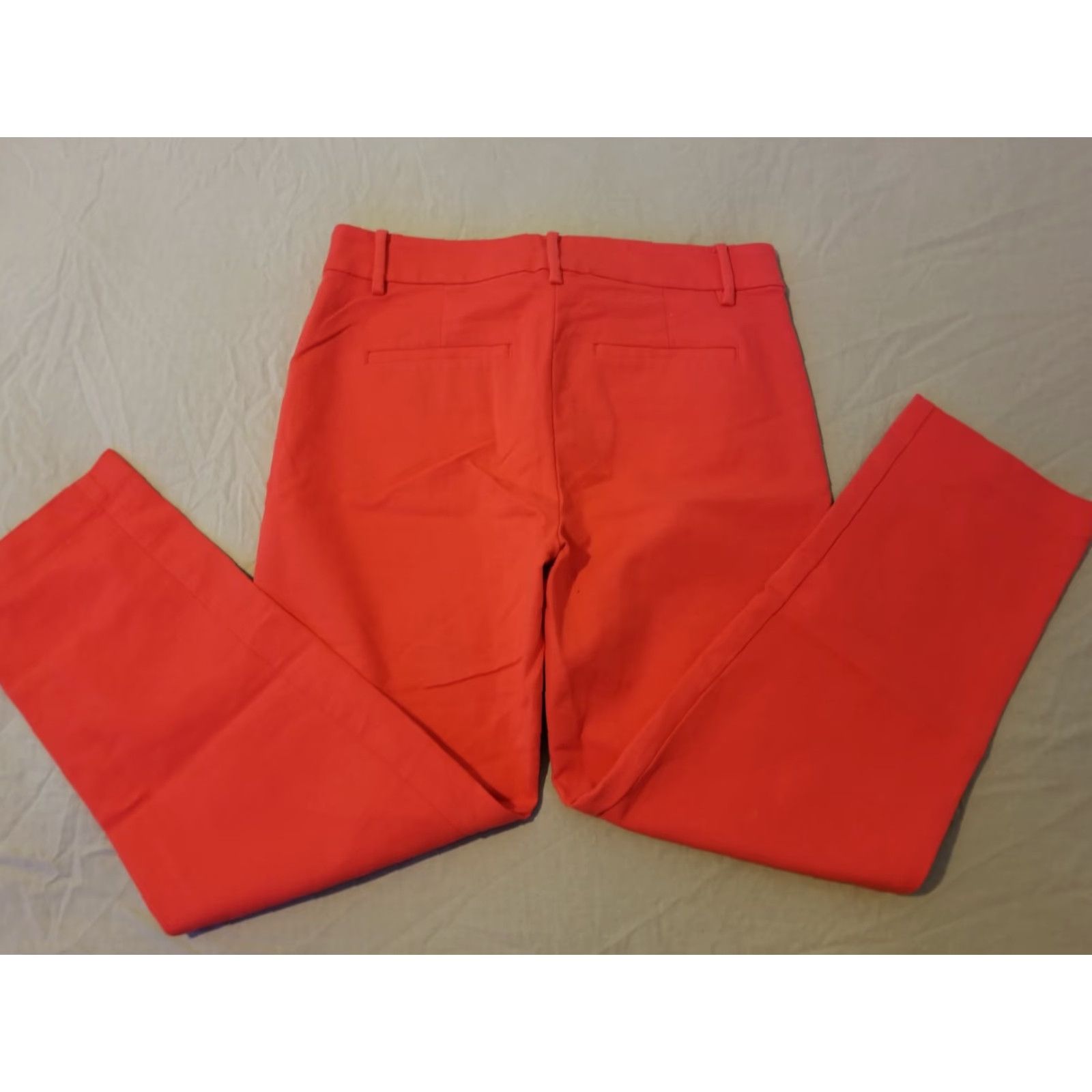 Ann Taylor Womens Ann Taylor Pants Khaki Orange Chino Flat Front Cotton 2 Dress Slacks Trousers Collection Womens Size 26" / US 2 / IT 38 - 2 Thumbnail