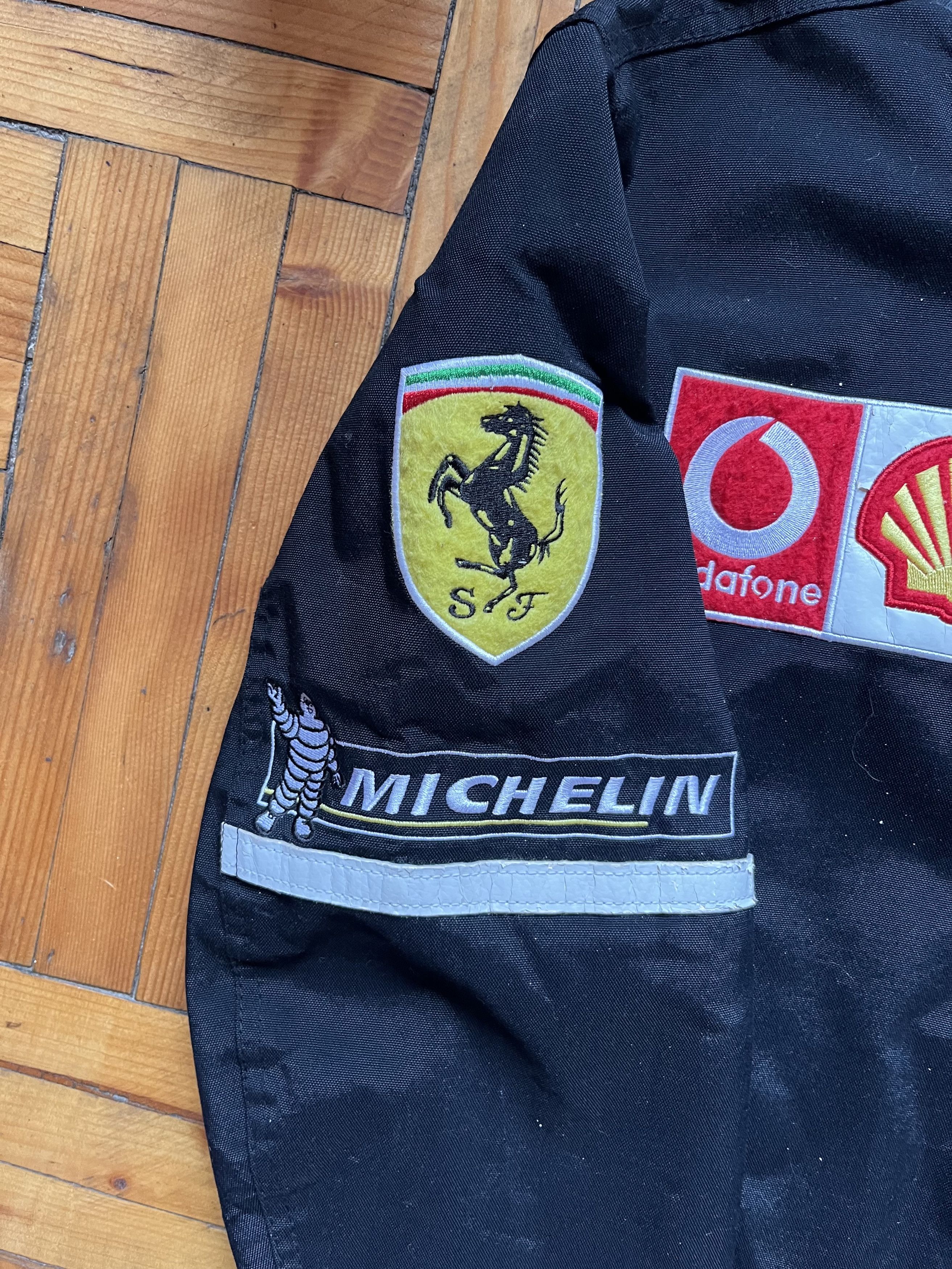 Ferrari Vintage 90's Marlboro Ferrari Black Racing Jacket Nascar Size US L / EU 52-54 / 3 - 3 Thumbnail