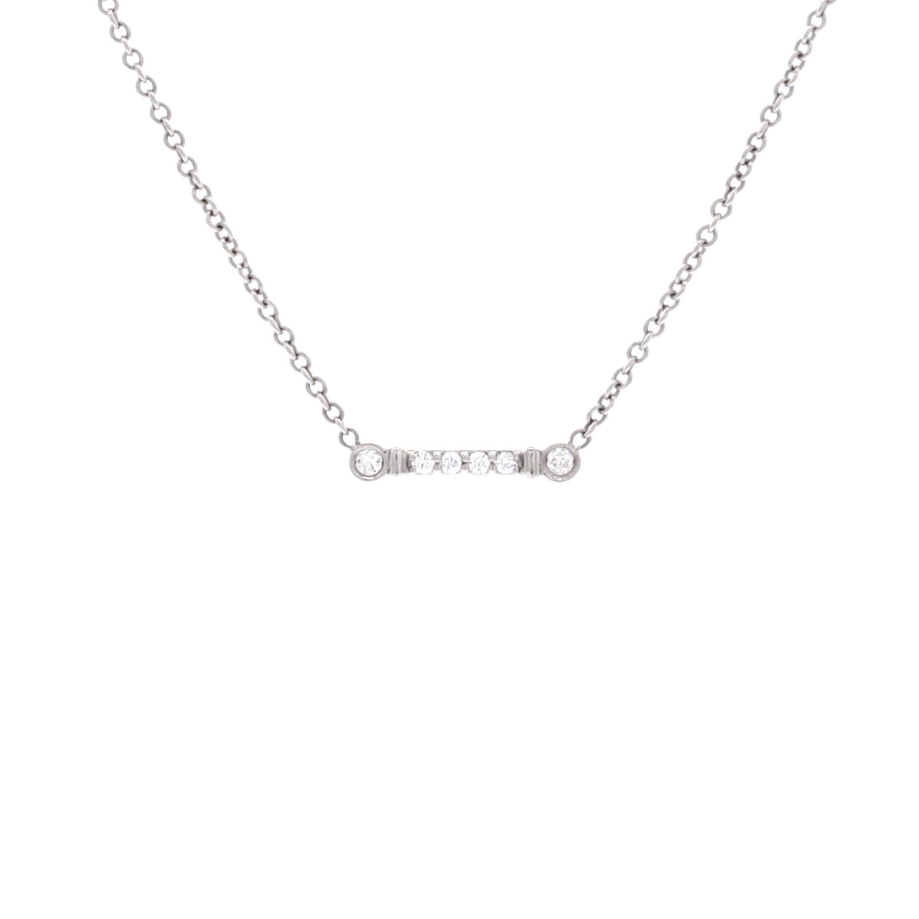 Tiffany & Co. Fleur de Lis Key Bar Pendant Necklace Size ONE SIZE - 1 Thumbnail