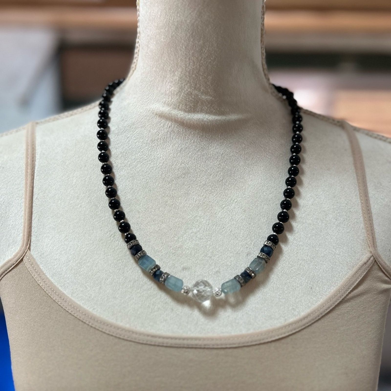 Other Handcrafted genuine calcite sodalite black onyx jewelry set Size ONE SIZE - 8 Thumbnail
