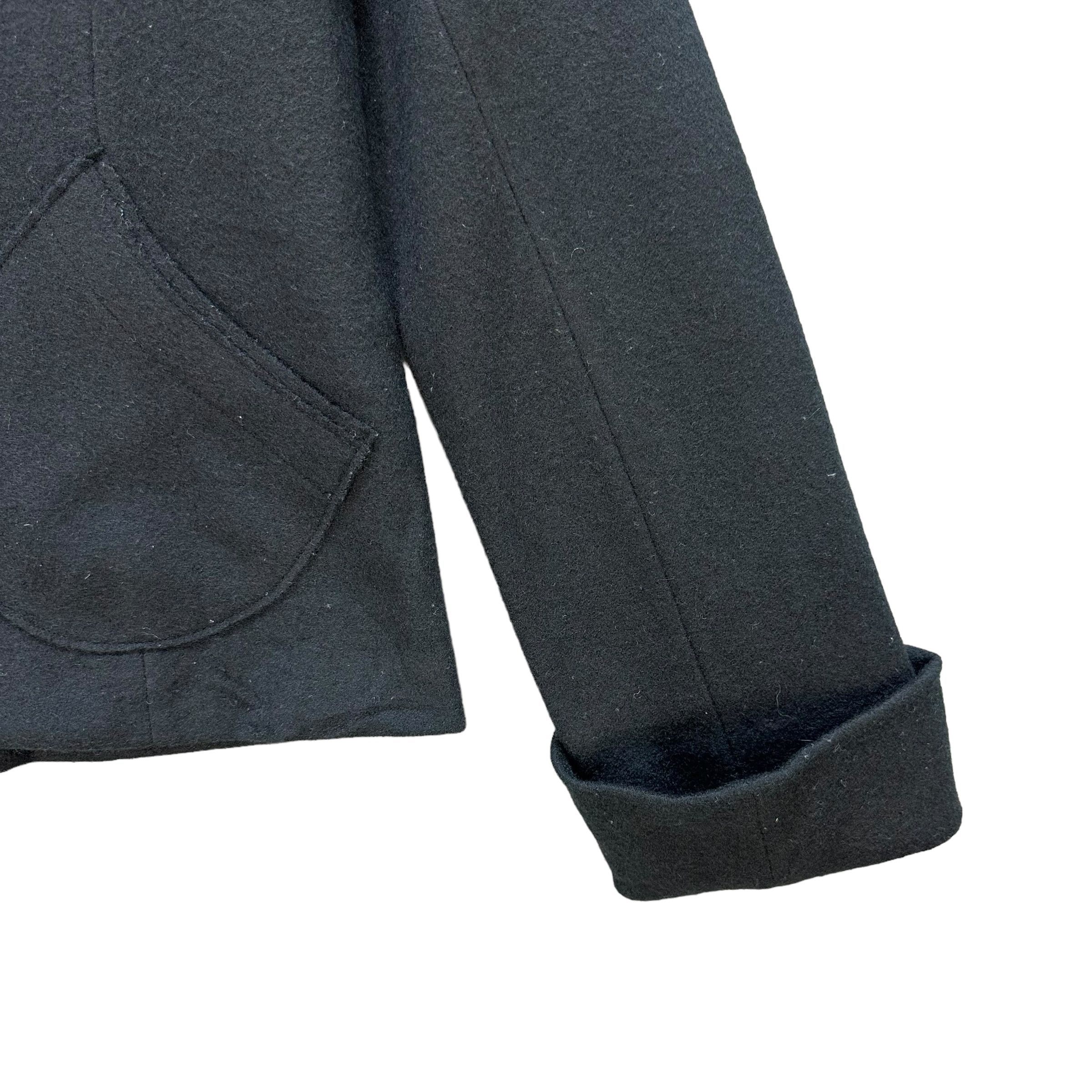 Japanese Brand ELODIE NELSON Single Button Wool Crop Jacket #A47-1095 Size S / US 4 / IT 40 - 5 Thumbnail