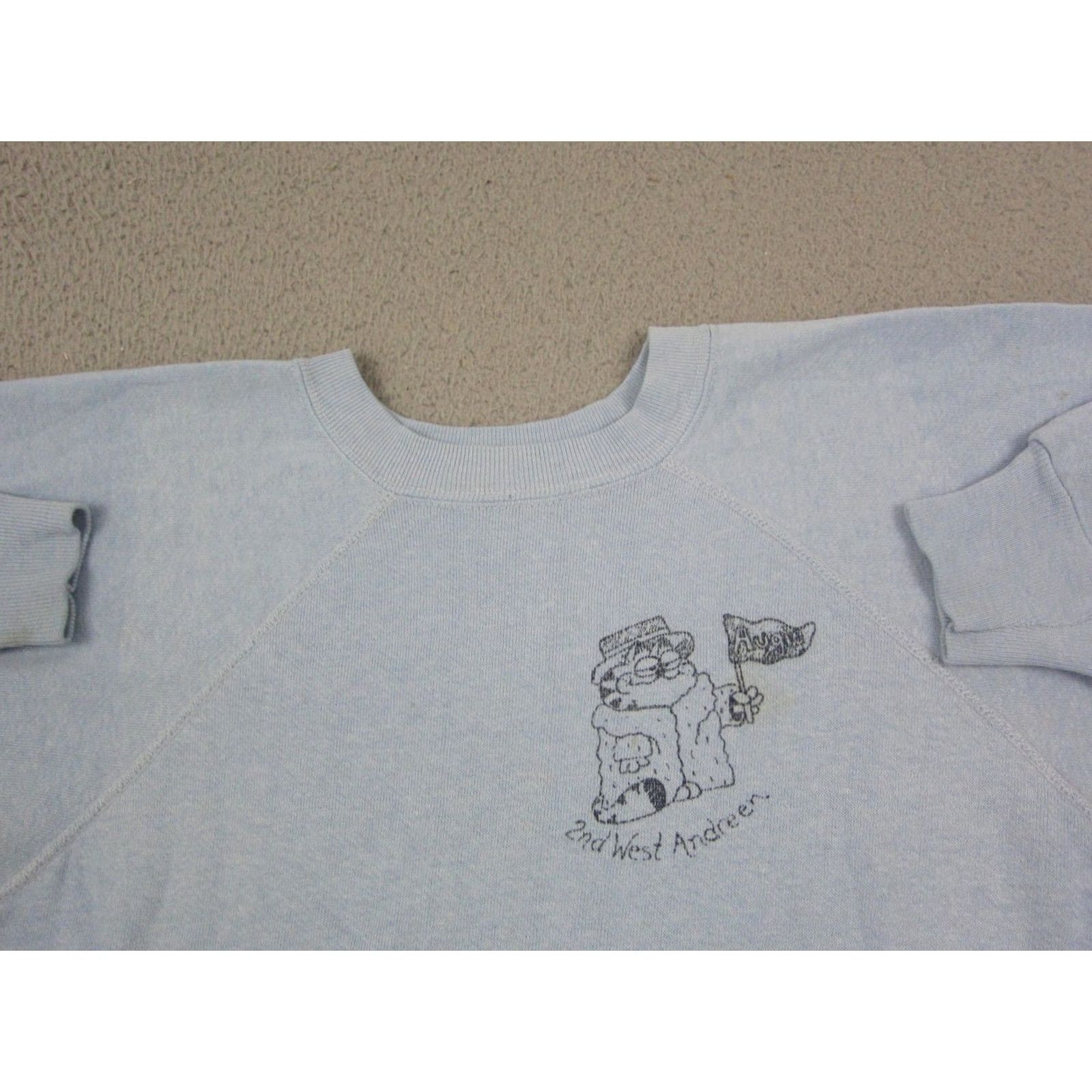 Vintage VINTAGE Garfield Sweatshirt Womens M Blue 90s 80s Pullover Crew Neck Activewear Mens Womens Boys Girls Size M / US 6-8 / IT 42-44 - 2 Thumbnail