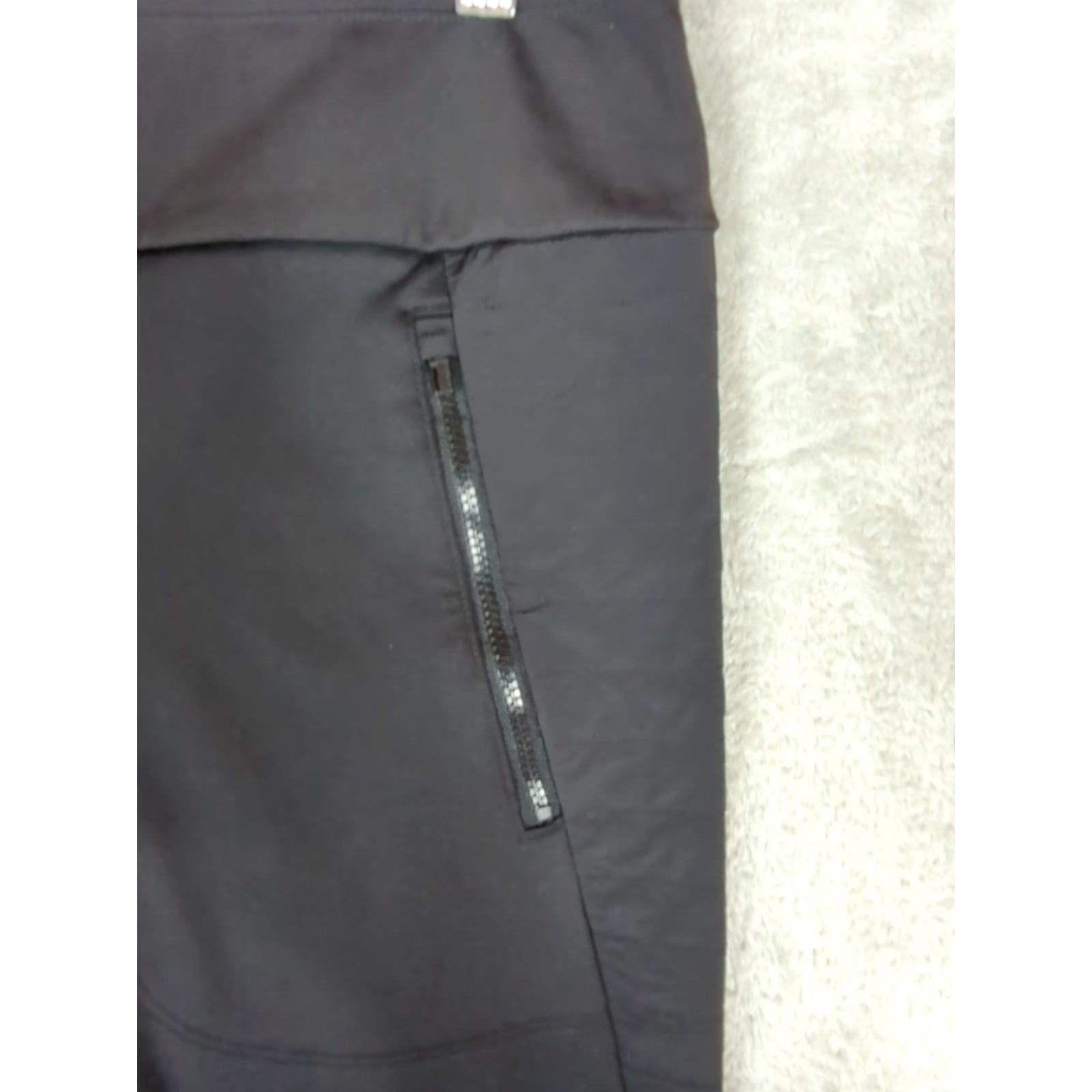 Athleta Athleta Women's M Peak Hybrid Fleece Tight Pants Black Pull On Inseam Zip Pocket Elastic Waist Size 32" / US 10 / IT 46 - 7 Thumbnail