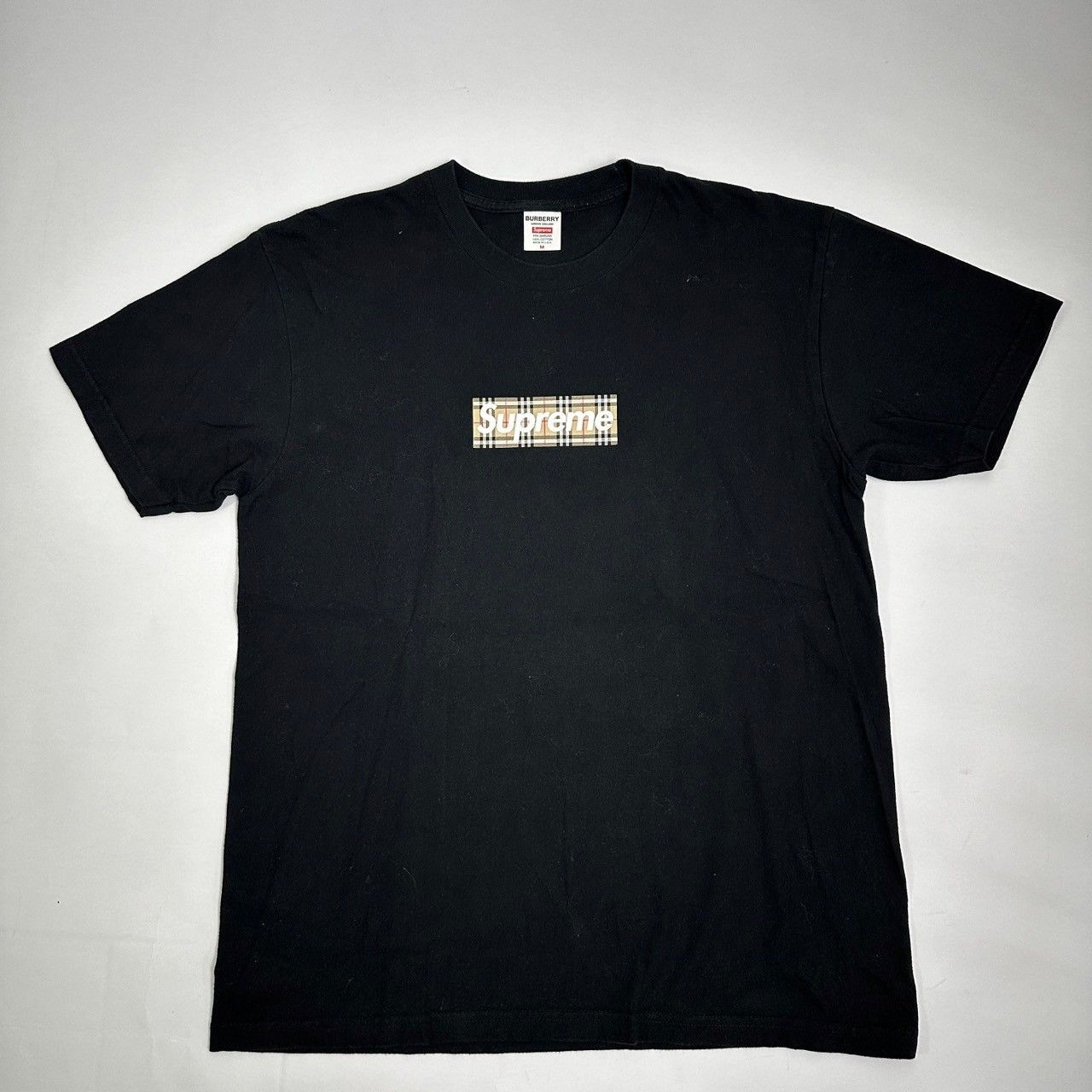 Supreme Burberry Box Logo Tee | Grailed