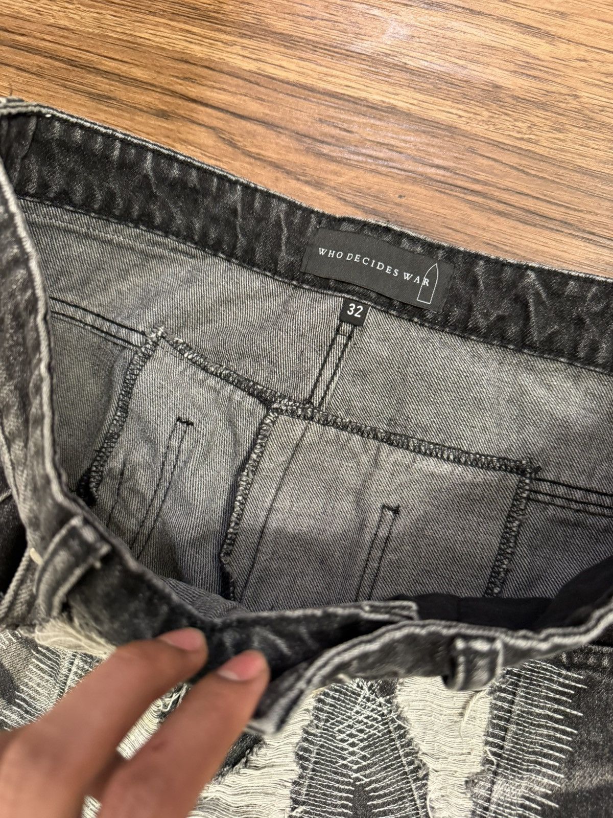 Who Decides War Who Decides War Black Denim Jeans Size US 32 / EU 48 - 4 Thumbnail