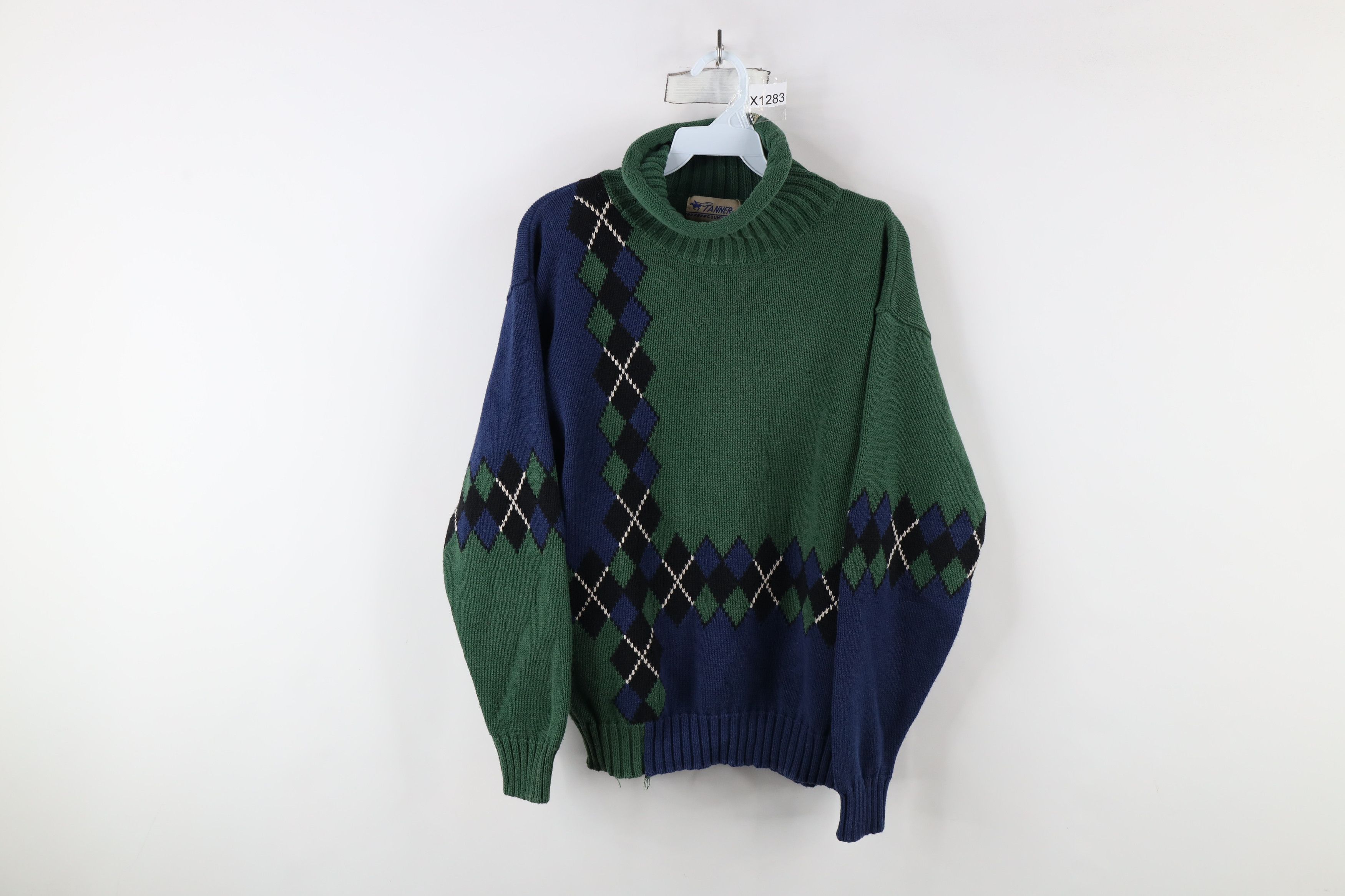 Vintage Vintage 90s Streetwear Marled Knit Turtleneck Sweater Size L / US 10 / IT 46 - 1 Thumbnail