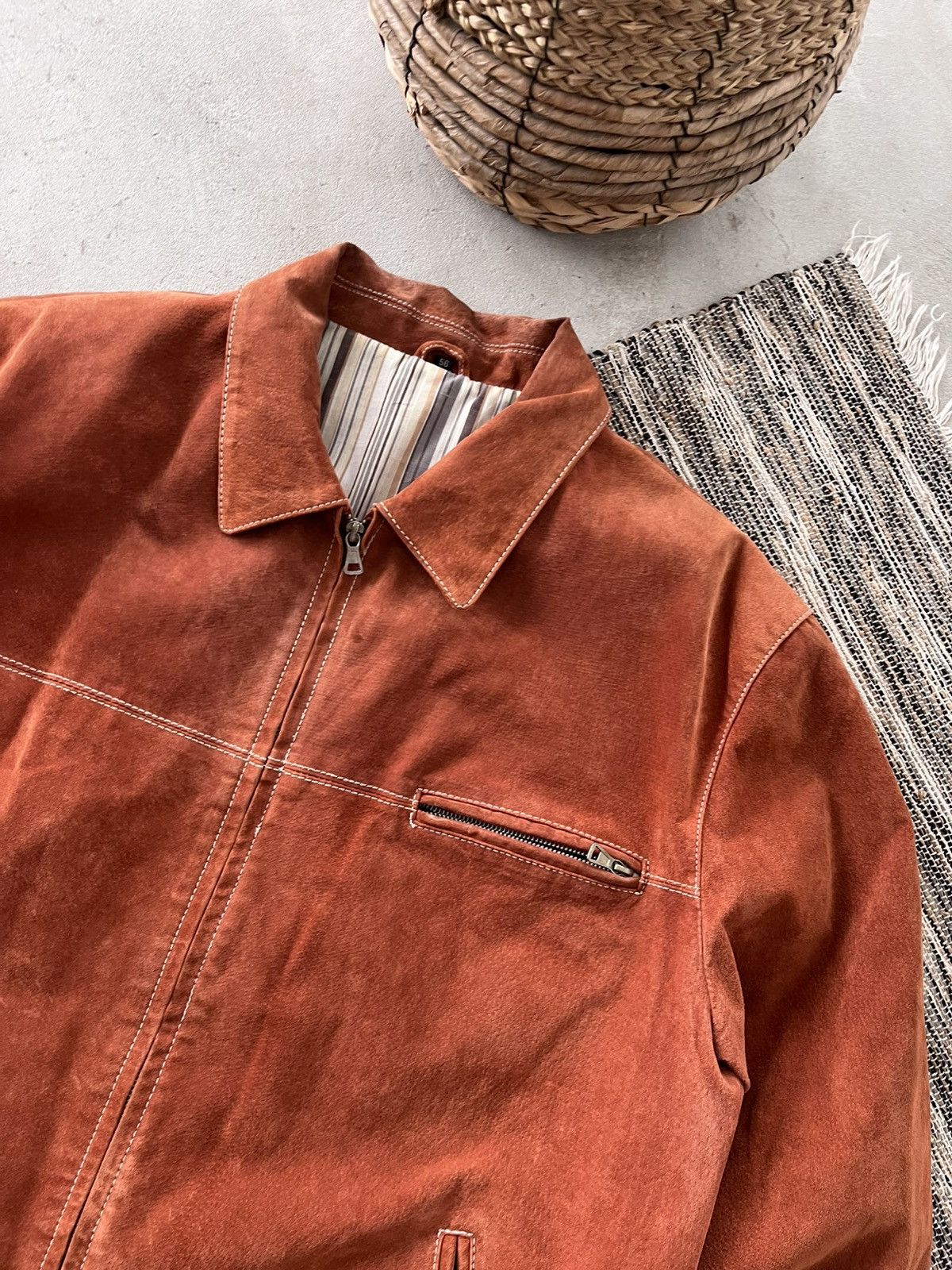 Genuine Leather Vintage Avantgarde Brown Orange Leather Coach Jacket Y2K Size US XL / EU 56 / 4 - 5 Thumbnail