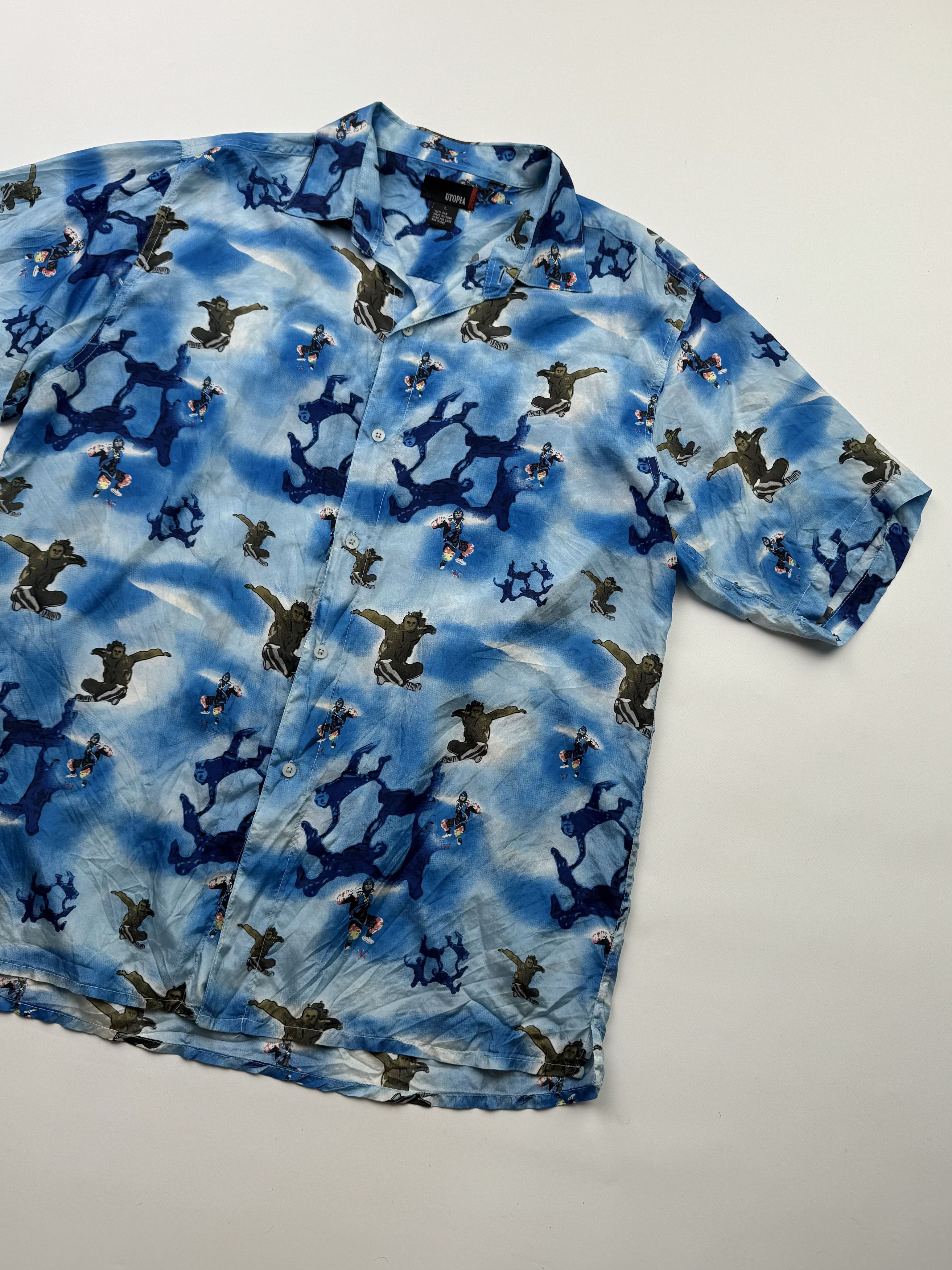 Japanese Brand Vintage Silk Shirt B762(V292)E2 Size US L / EU 52-54 / 3 - 3 Thumbnail