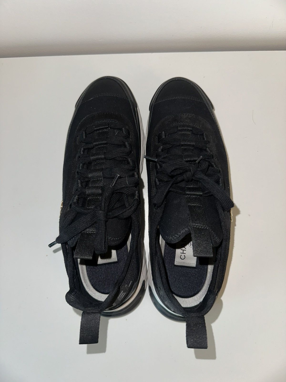 Chanel Chanel Black Leather Trainer Sneakers Size US 8.5 / EU 41-42 - 6 Thumbnail