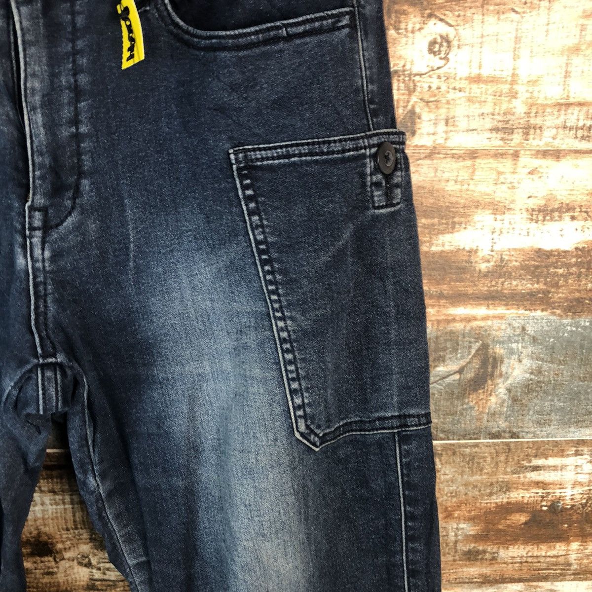 Japanese Brand Fieldcore Japanese utility tactical Blue Denim Pants #A2094 Size US 32 / EU 48 - 10 Thumbnail