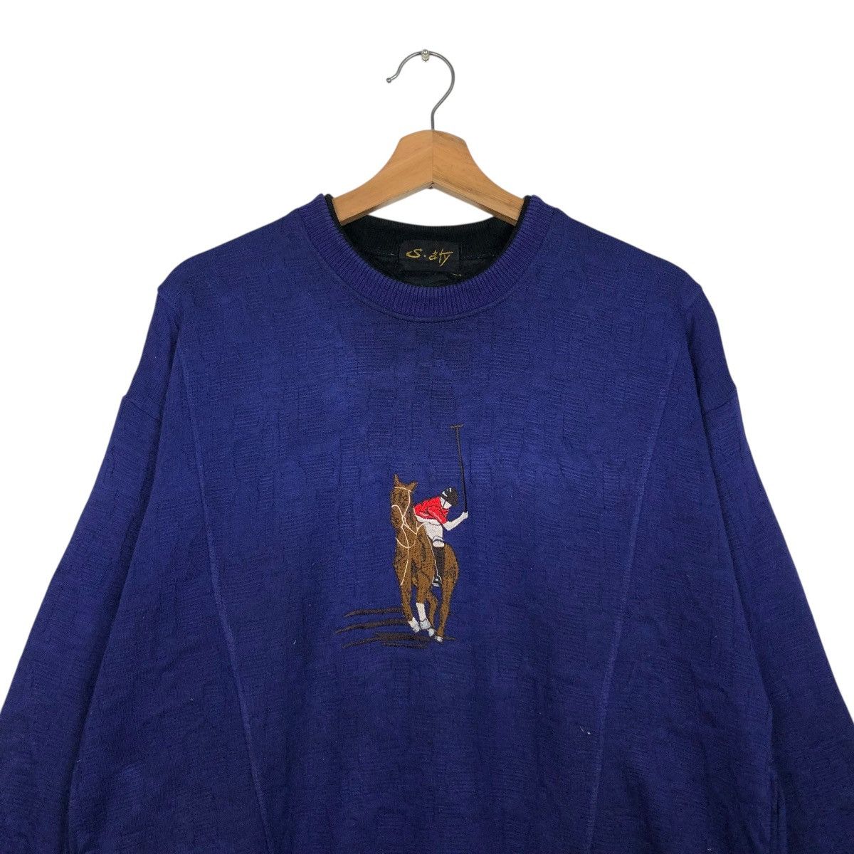 Japanese Brand 🔥VINTAGE SWEATSHIRT POLO PLAYER DESIGN BIG LOGO Size US M / EU 48-50 / 2 - 5 Thumbnail