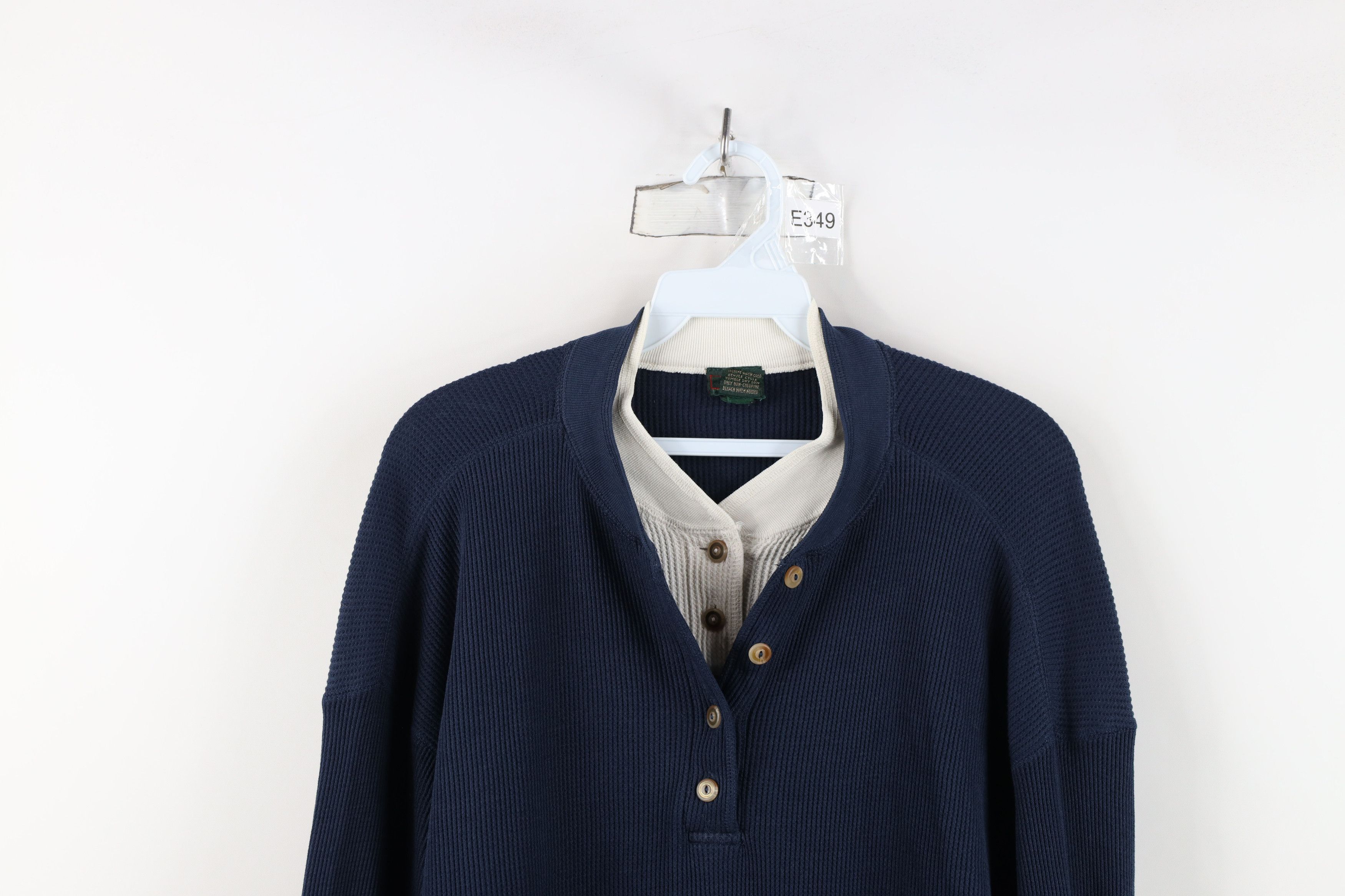 Vintage Vintage 90s Streetwear Layered Thermal Waffle Knit T-Shirt Size L / US 10 / IT 46 - 2 Thumbnail