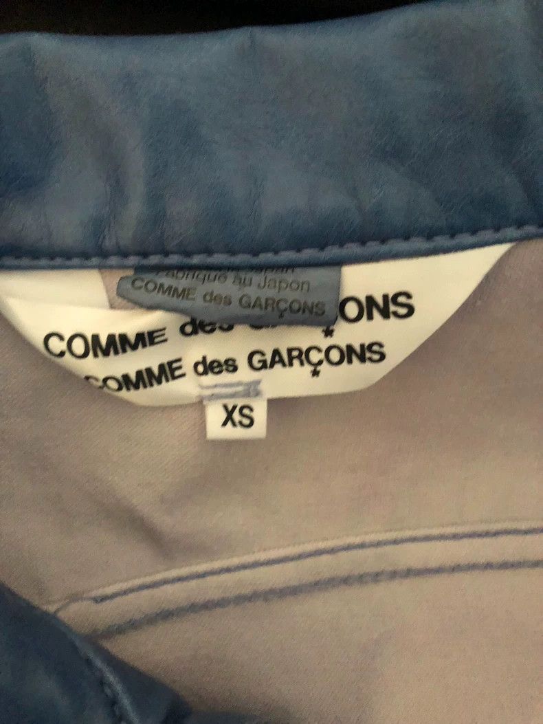Comme des Garcons Comme Des Garcons Blue Leather Coat Size XS / US 0-2 / IT 36-38 - 3 Thumbnail