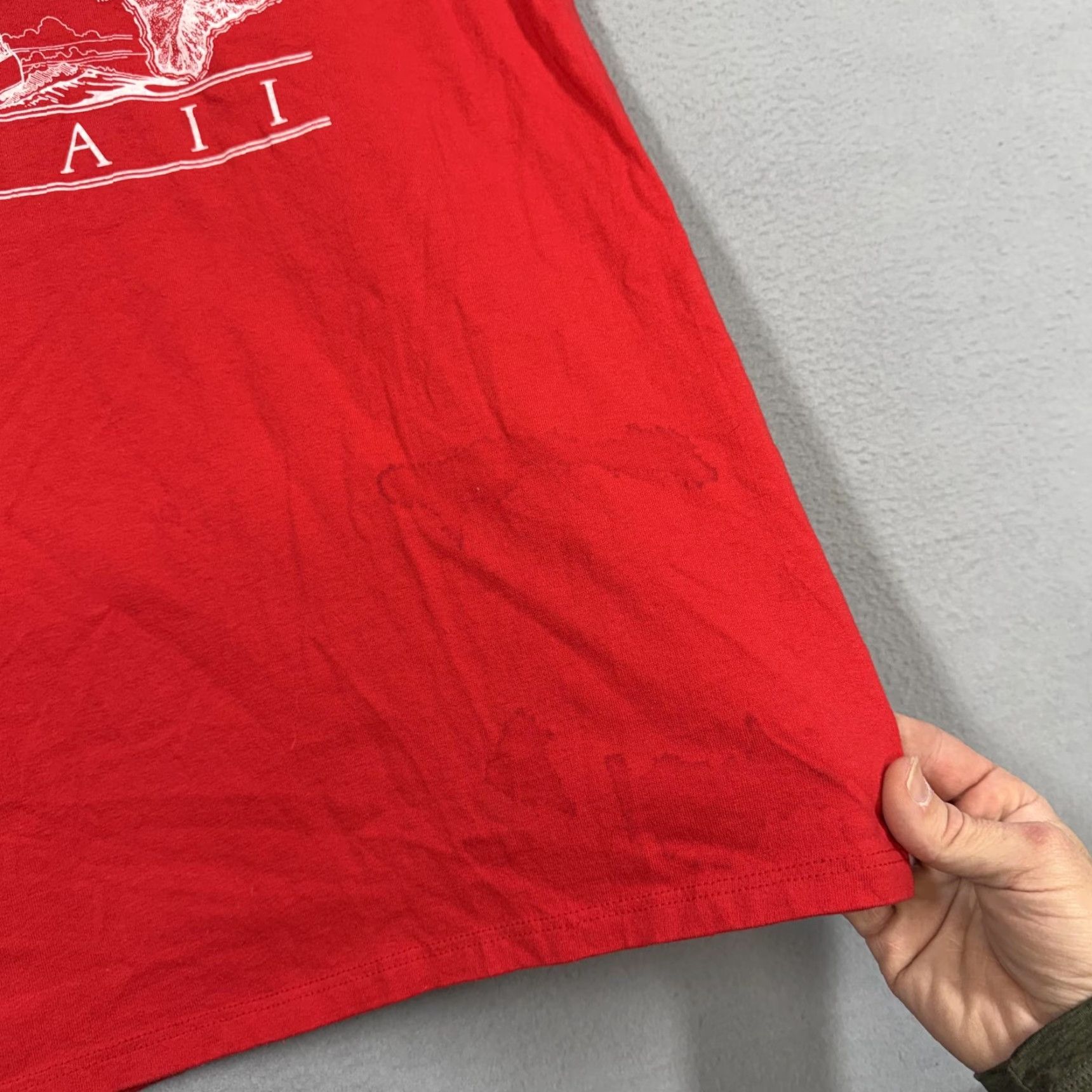 Vintage VINTAGE Hawaii shirt mens XL Red Stedman graphic tee 80s tourist surf beach Mens Size US XL / EU 56 / 4 - 3 Thumbnail