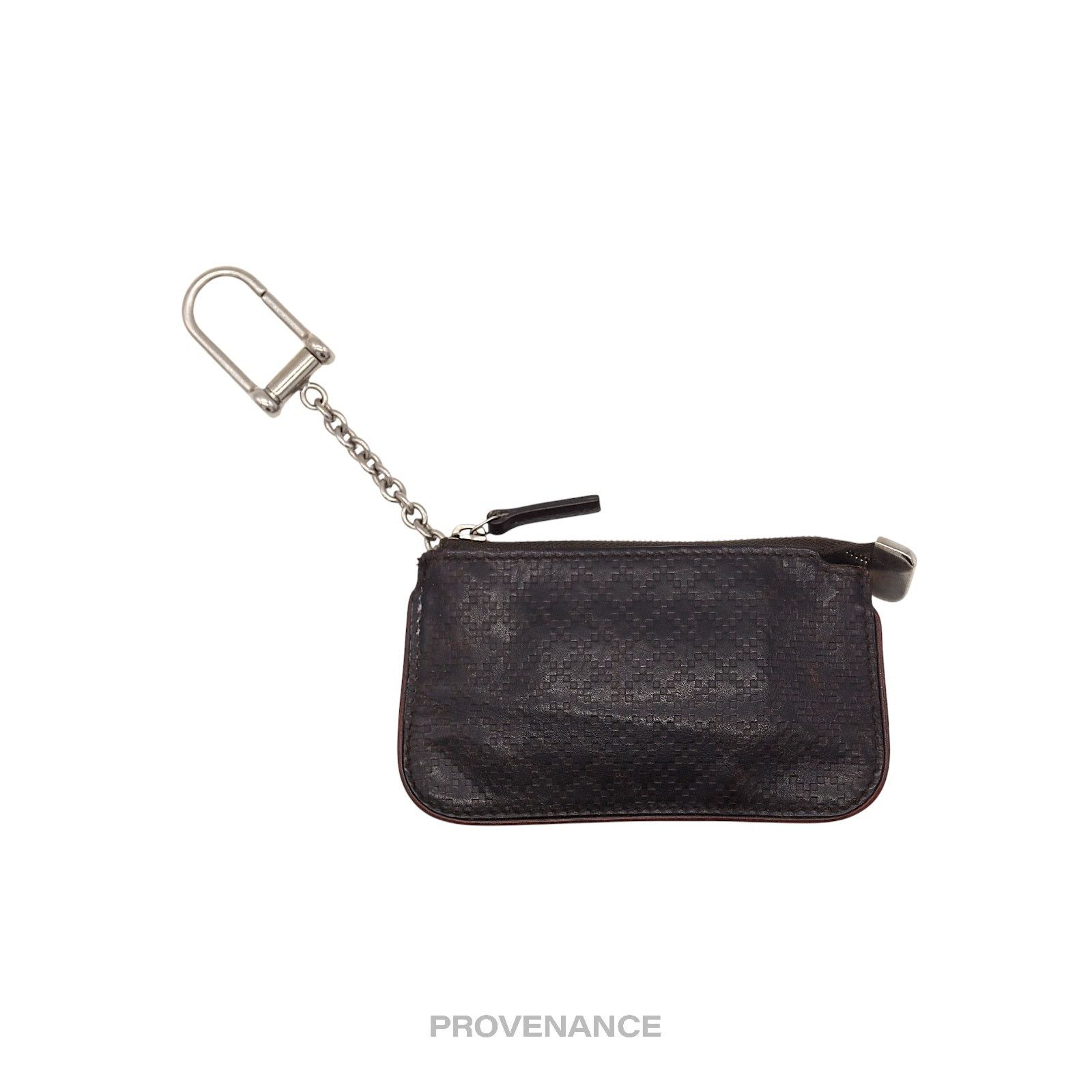 Gucci 🔴 Gucci Key Pouch Cles - Chocolate Diamante Leather Size ONE SIZE - 1 Thumbnail