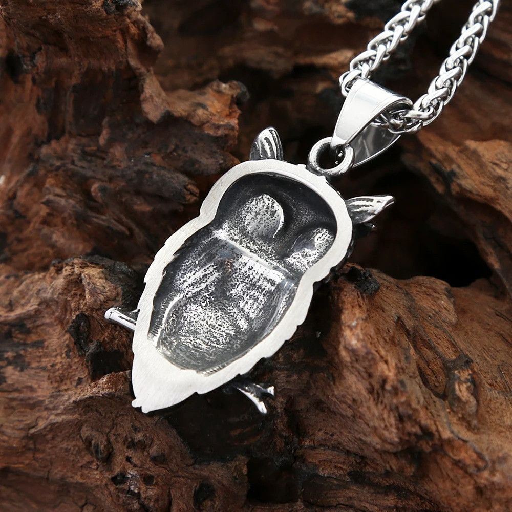 Other Vintage Stainless Steel Owl Pendant Necklace Size ONE SIZE - 3 Thumbnail
