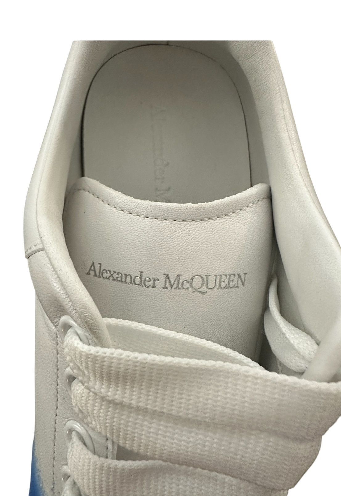 Alexander McQueen Alexander McQueen Oversized Leather Velvet Blue Toe Sneakers Size US 8 / EU 41 - 8 Thumbnail