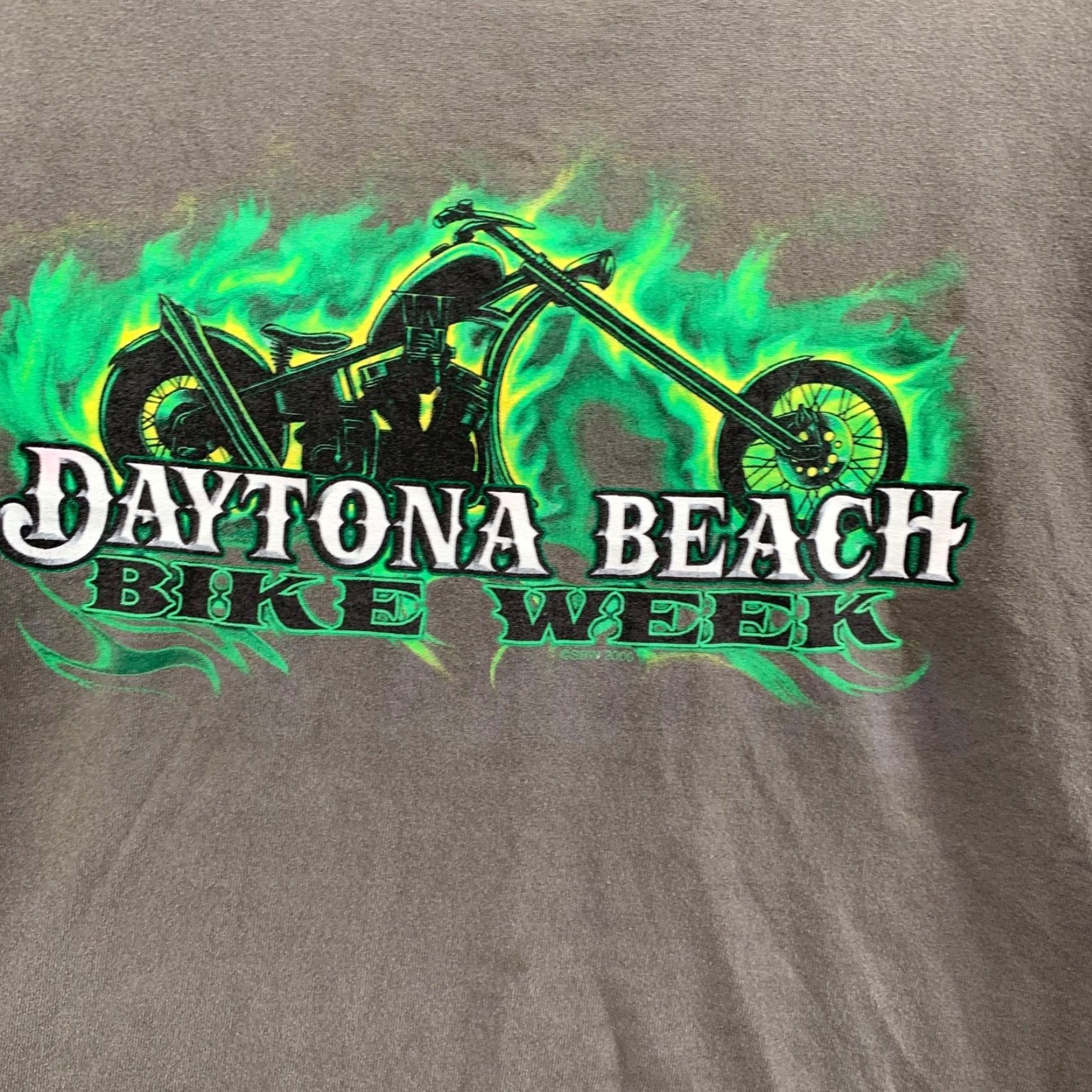 Gildan Daytona Bike Week Shirt Mens XL Gray Green Motorcycle Graphic 2006 Short Sleeve Size US XL / EU 56 / 4 - 6 Thumbnail