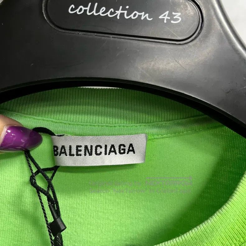 Balenciaga Balenciaga Neon Green Vintage Plain Cloth Medium Cut Short Size US S / EU 44-46 / 1 - 2 Thumbnail