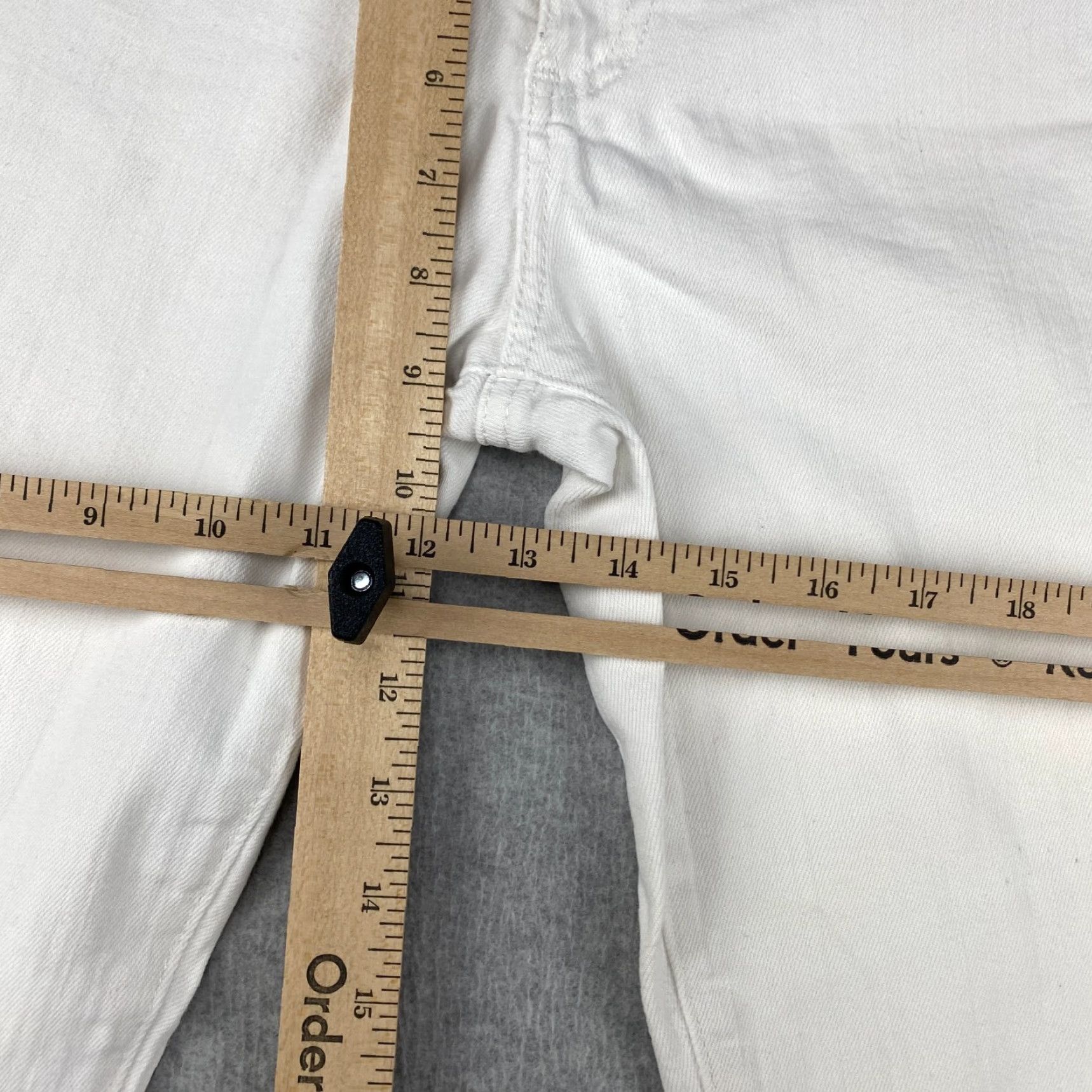 Vintage AG Adriano Goldschmied Jeans The Prima Roll Up Womens 28 Cigarette Leg White Crop Jeans Size 28" / US 6 / IT 42 - 6 Thumbnail