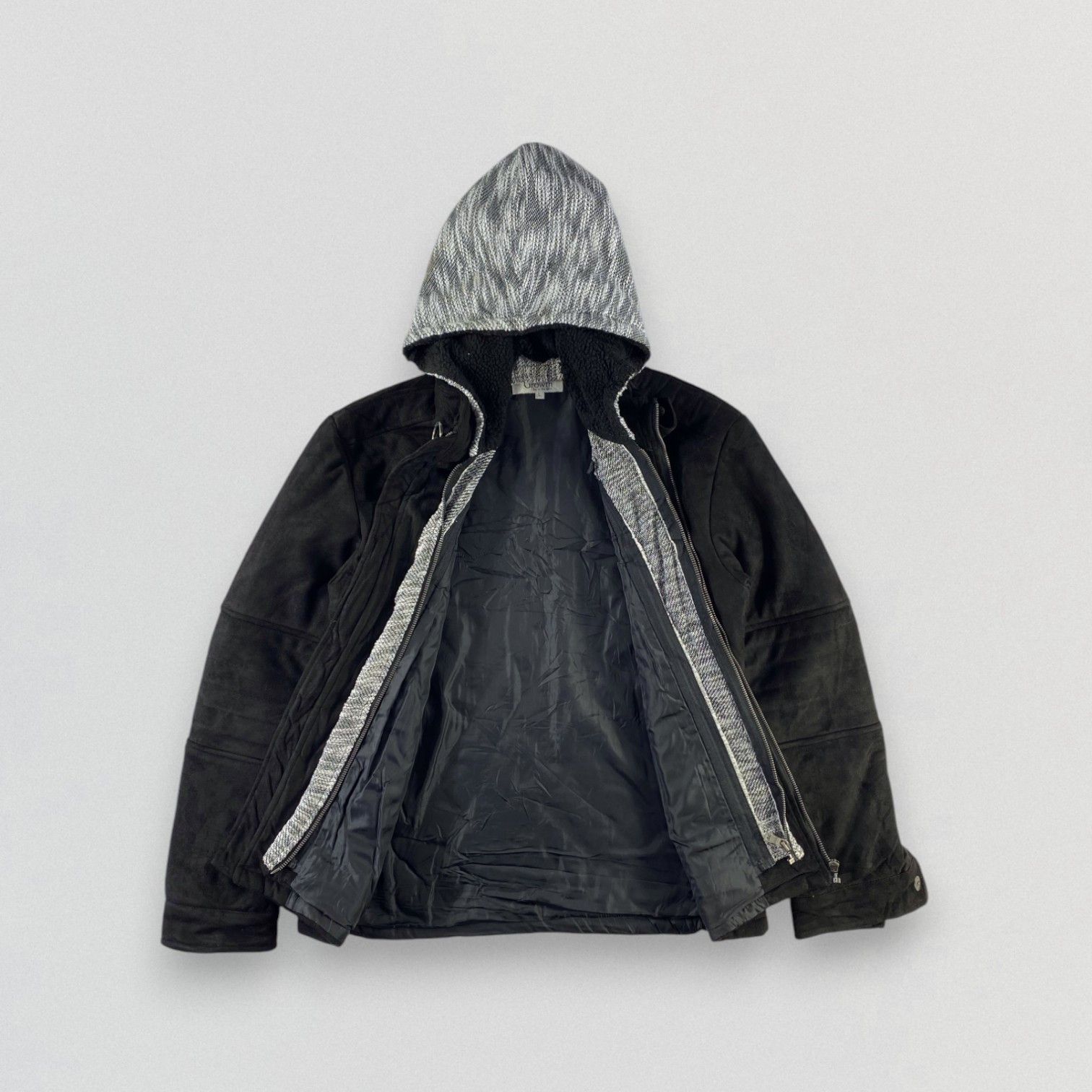 In The Attic In The Attic Faux Suede Jacket Black Quilted Jacket Size US L / EU 52-54 / 3 - 2 Thumbnail
