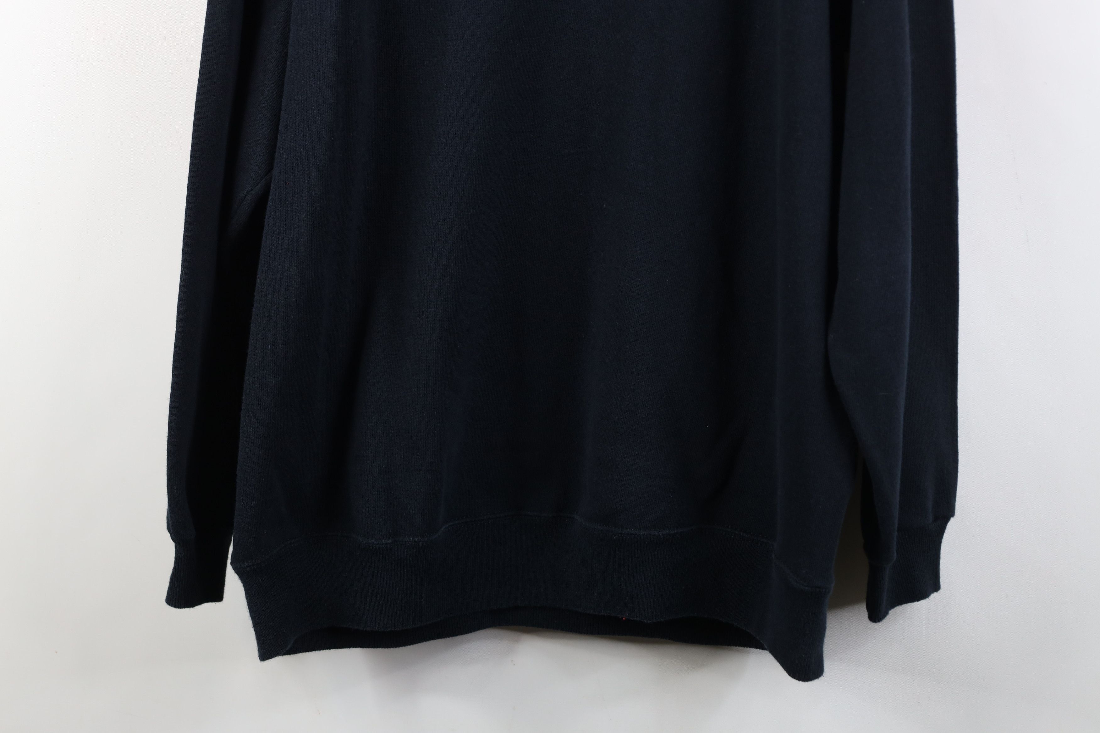 Vintage Vintage 90s Streetwear Blank Crewneck Sweatshirt Black USA Size XL / US 12-14 / IT 48-50 - 13 Thumbnail