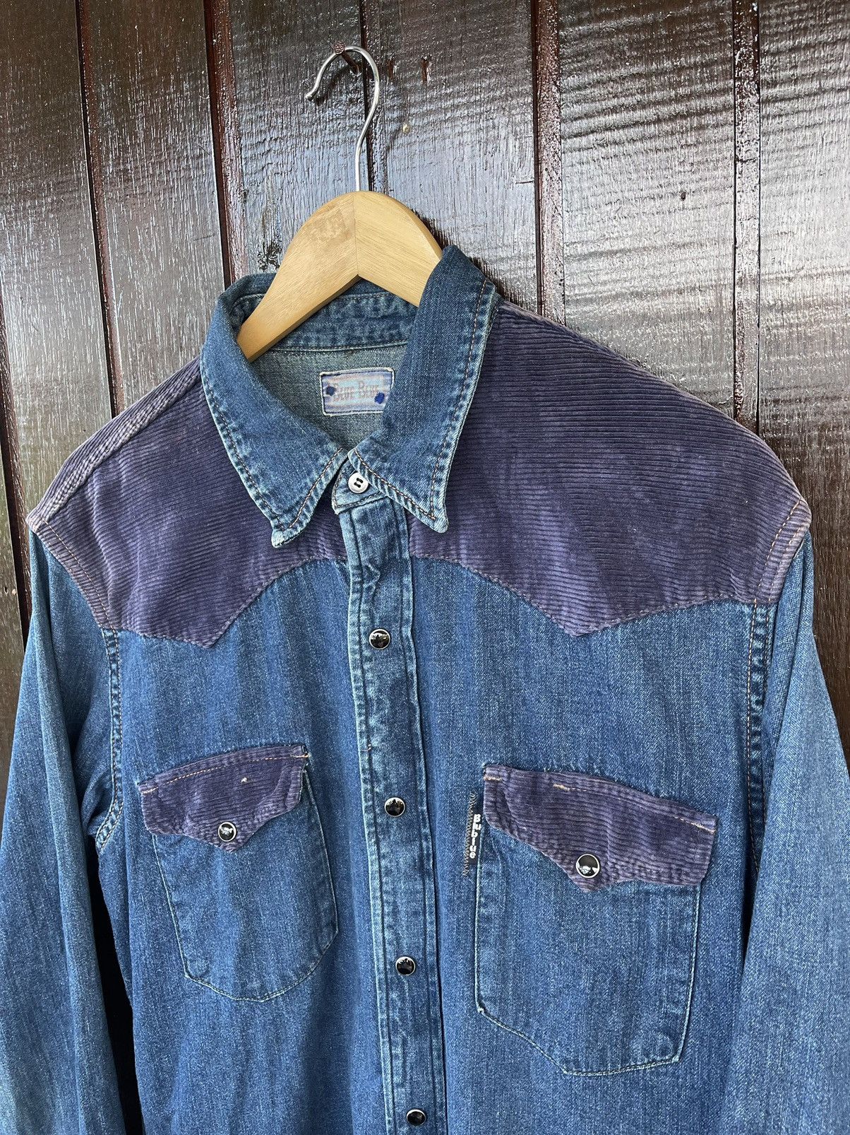 Blue Blue Japan Vintage Blue Blue Japan denime westren shirt Size US M / EU 48-50 / 2 - 8 Thumbnail