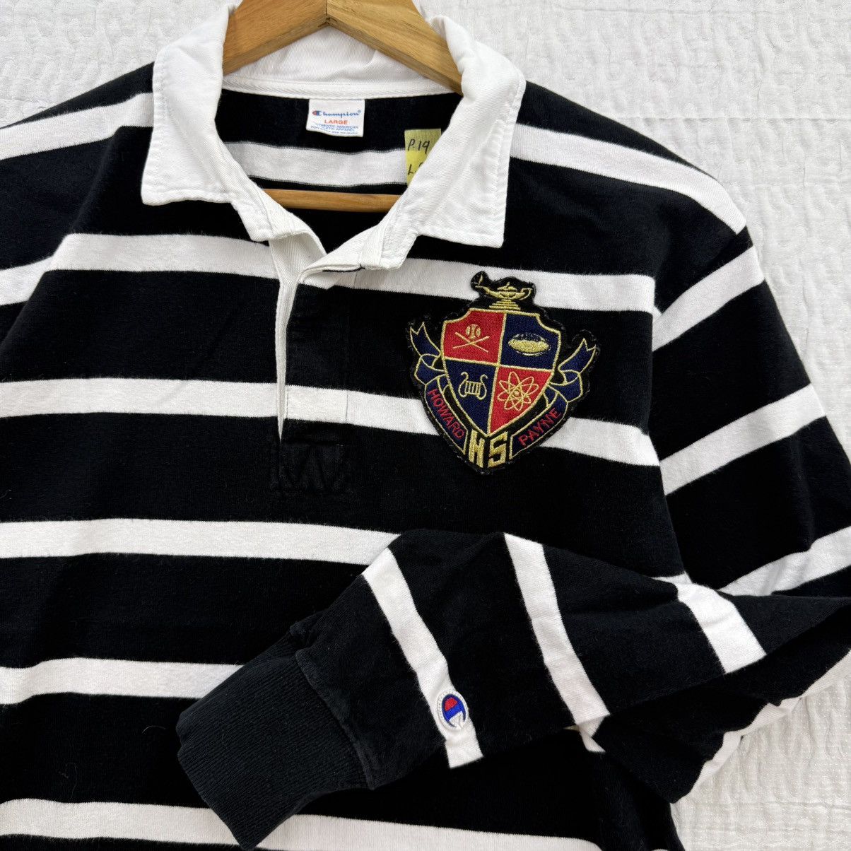 Champion Vintage Champion Stripes Big Green Numbers at back Size US M / EU 48-50 / 2 - 3 Thumbnail