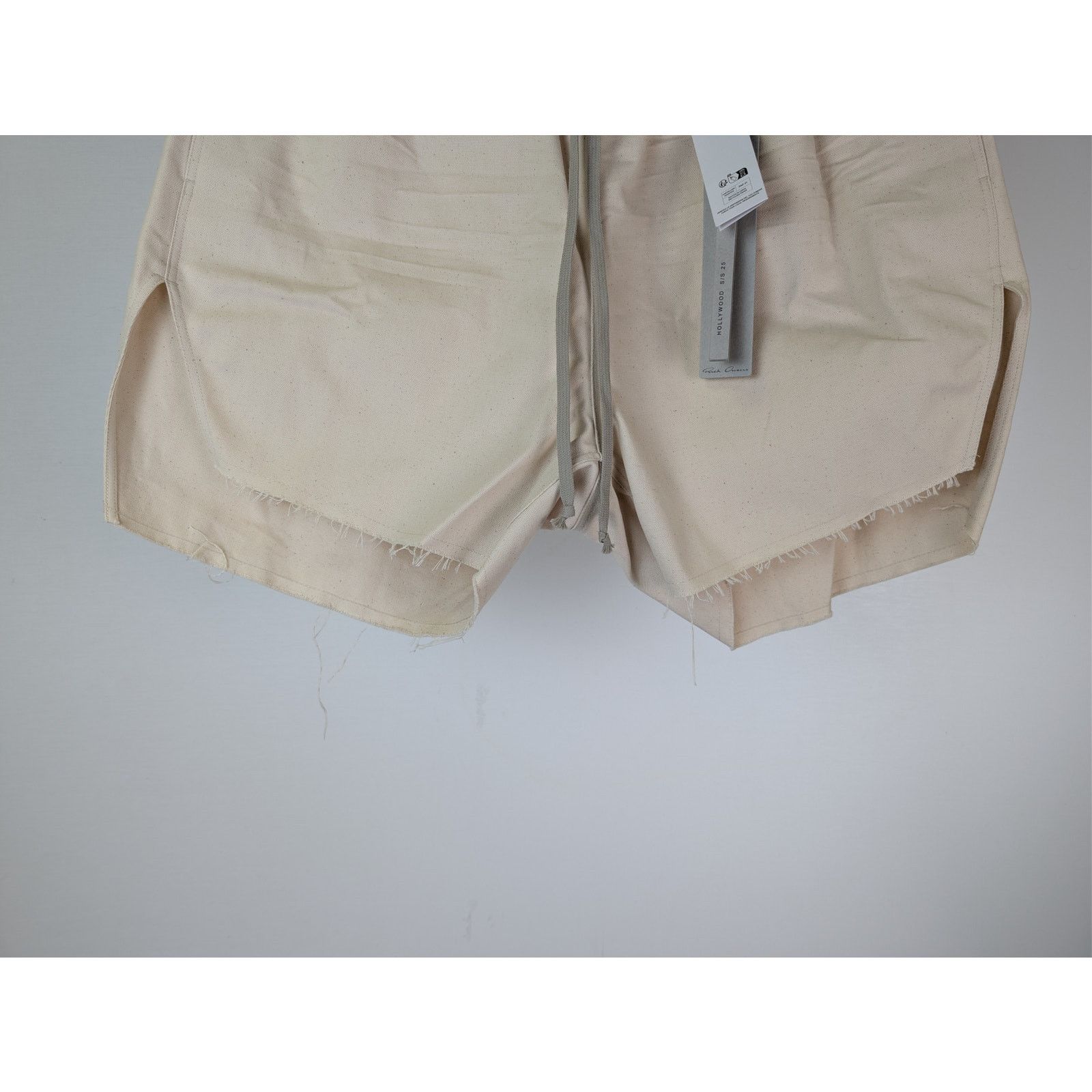 Rick Owens o1rshd1 Cotton Canvas Boxer Shorts in Beige Size US 38 / EU 54 - 4 Thumbnail