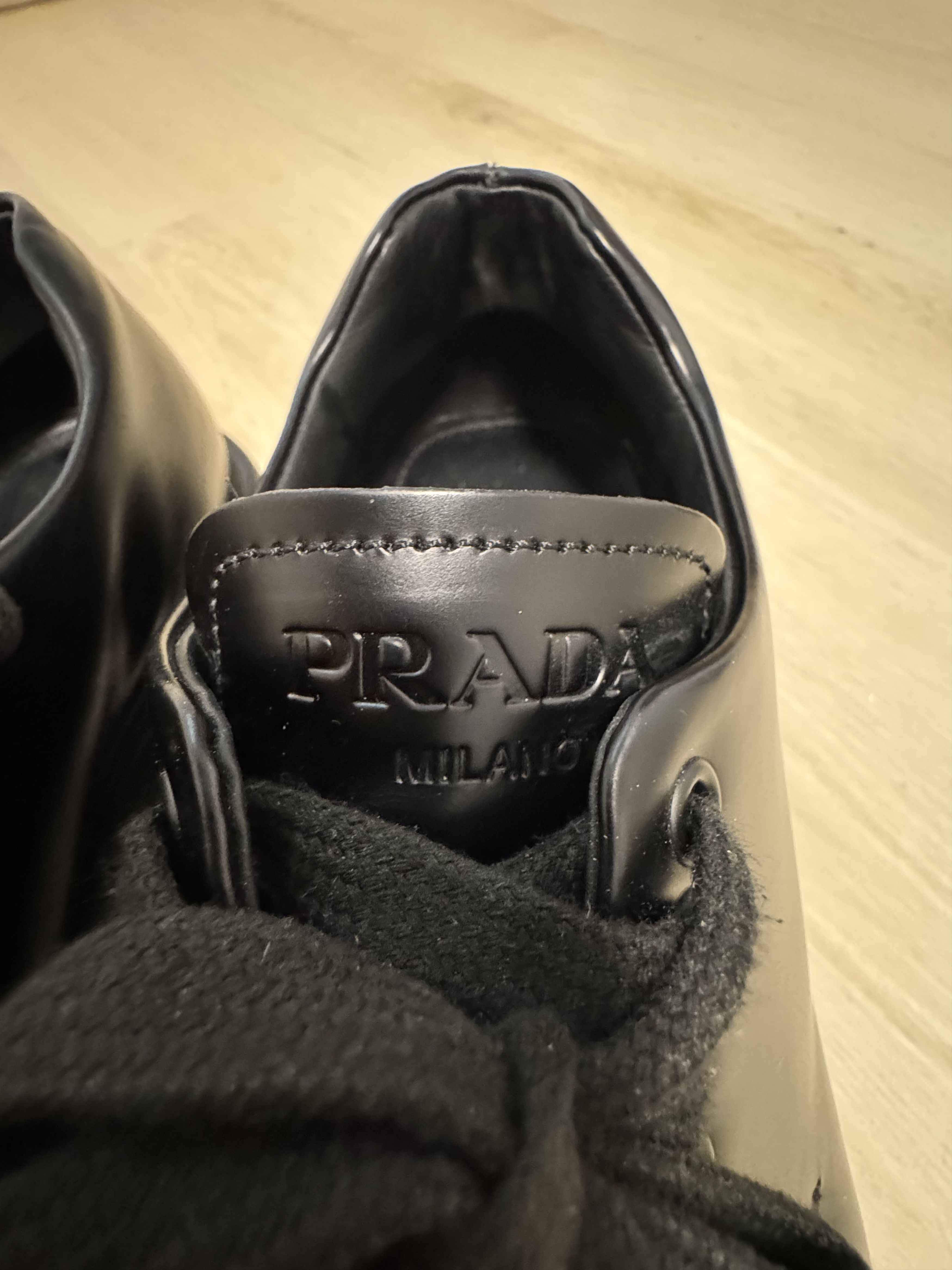 Prada Prada Black Monolith Lace Up Loafers (Fits US 10) Size US 10 / EU 43 - 5 Thumbnail