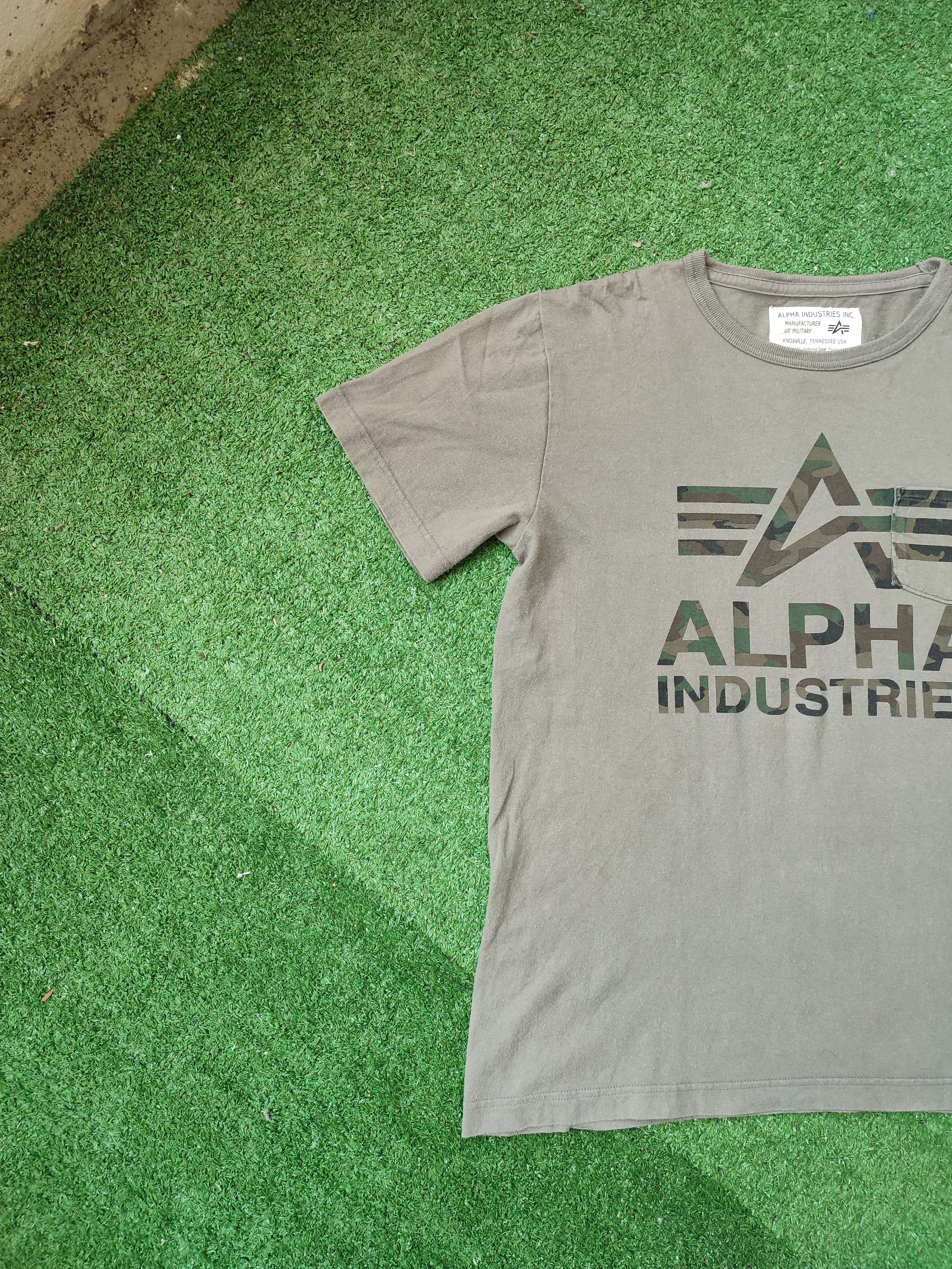 Alpha Industries 💥90s💥 Vintage Alpha Industries Big Logo Tees Size US L / EU 52-54 / 3 - 2 Thumbnail