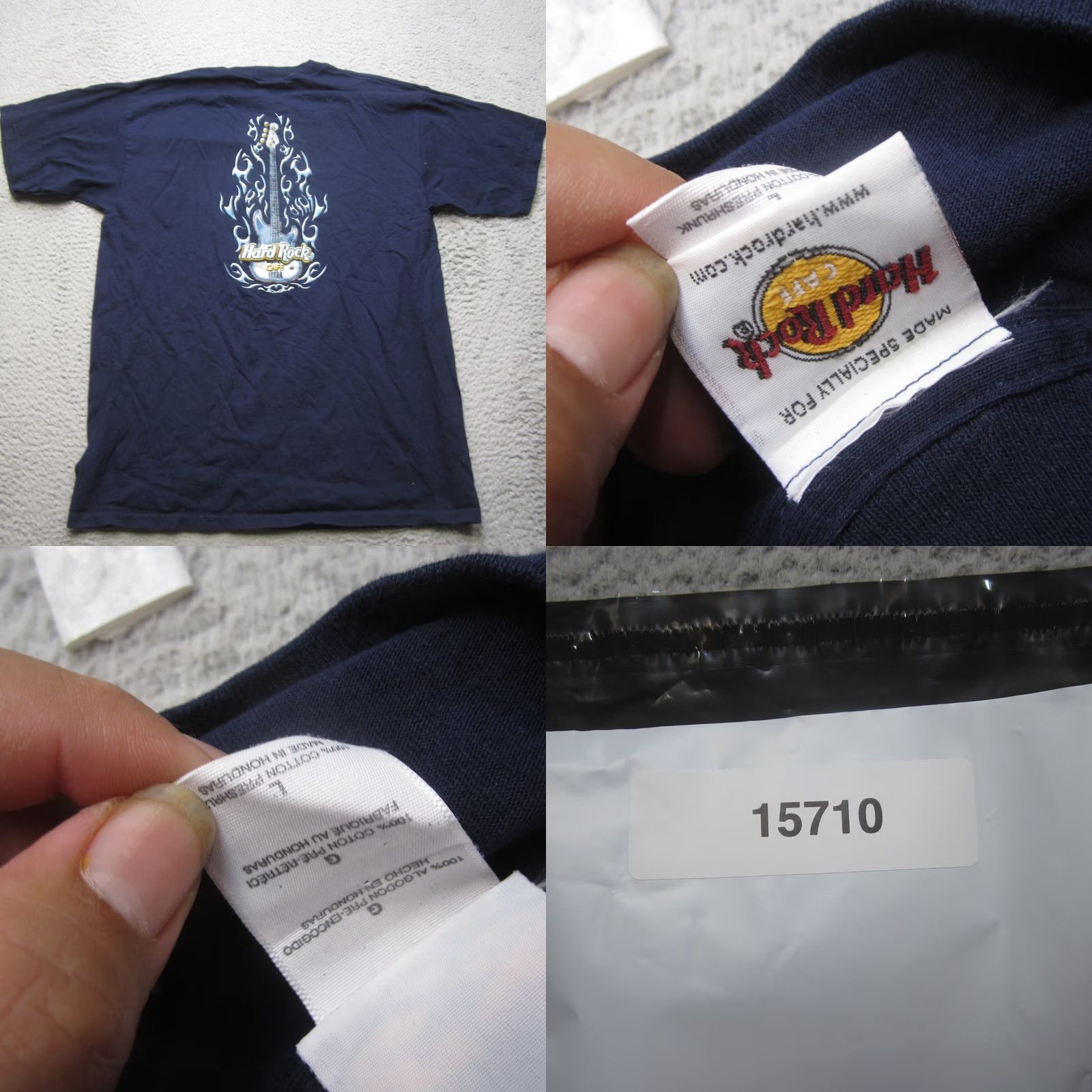 Hard Rock Cafe Hard Rock Cafe Shirt Mens Large Navy Blue Guitar Graphic Tee Music Size US L / EU 52-54 / 3 - 8 Thumbnail