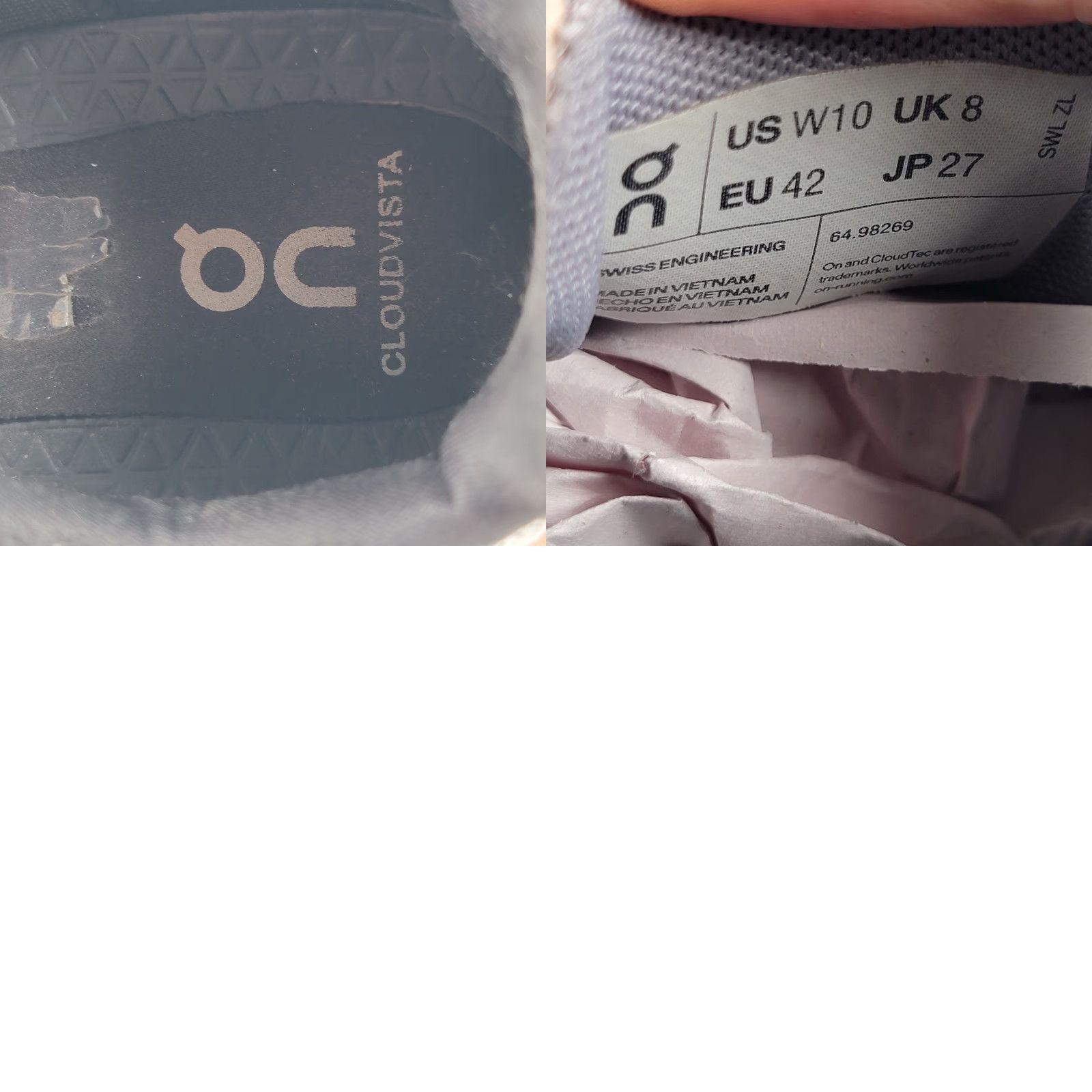 Vintage On Cloudvista Sneakers Gray Women's Size 10 Streetwear Activewear Running Shoe Womens Gray On Cloudvista Sneakers Size US 8 / IT 38 - 9 Thumbnail