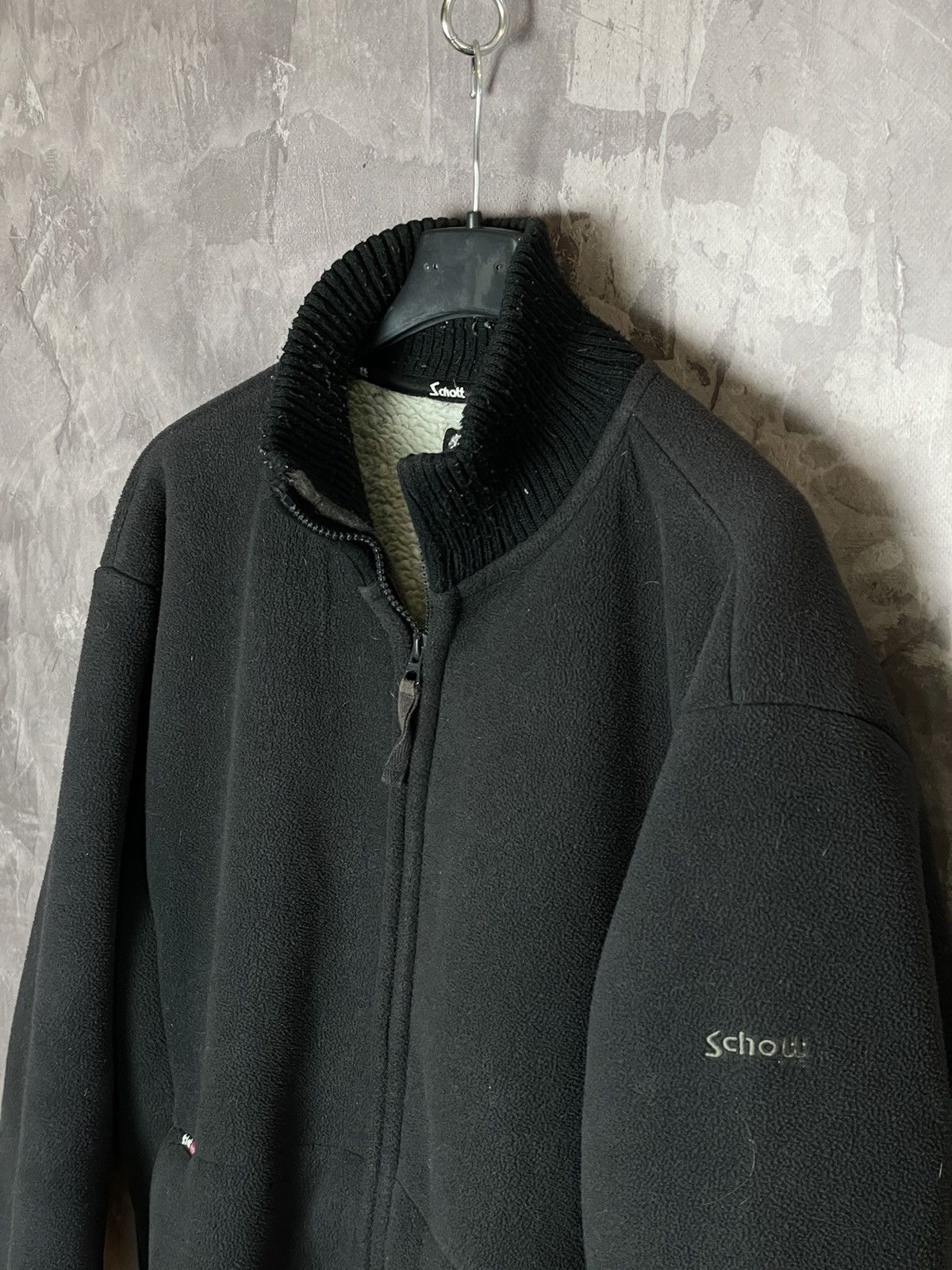 Schott × Vintage Vintage Schott NYC 90s Military Utility Fleece Jacket Size US M / EU 48-50 / 2 - 7 Thumbnail