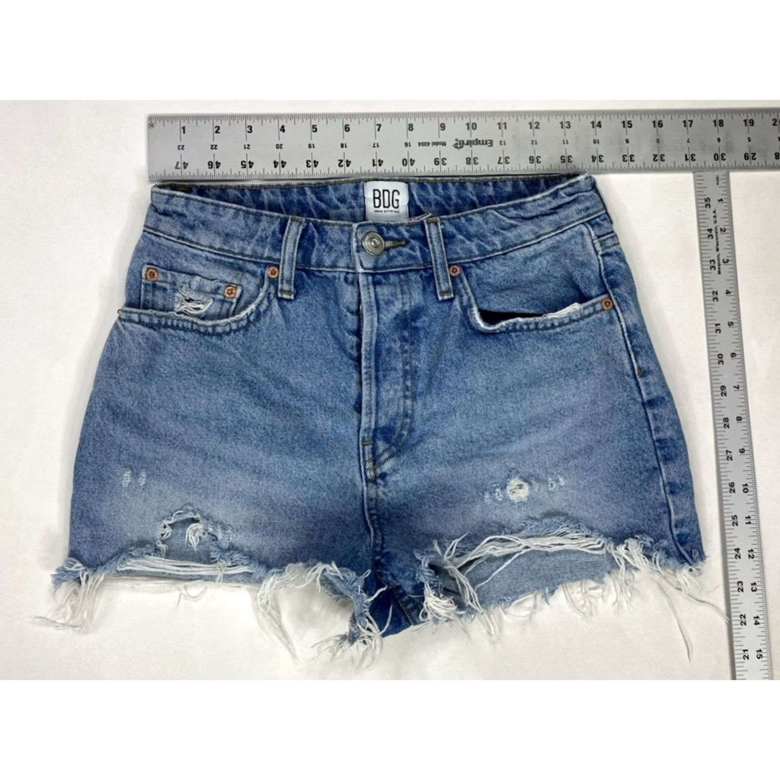 Levi's BDG Urban Outfitters Summer Cutoff Denim Jean Shorts Women 27 Blue Size 28" / US 6 / IT 42 - 6 Thumbnail