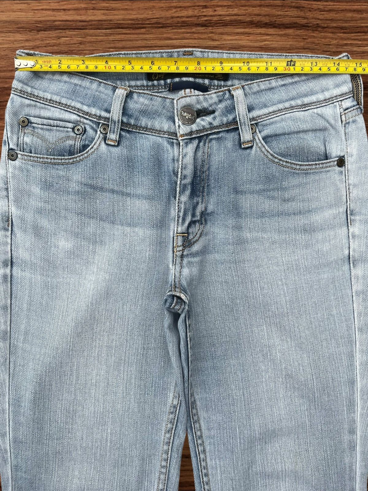 Levi's × Levi's Vintage Clothing Vintage Y2K Levi’s Light Blue Washed Mid Rise Flare Jeans Size 29" - 12 Thumbnail