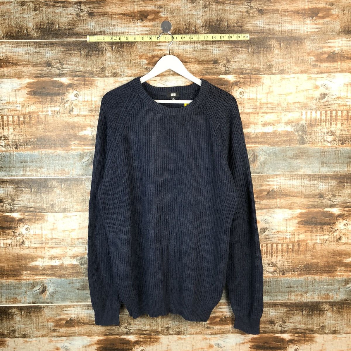 Homespun Knitwear × Japanese Brand Uniqlo japan vintage Dark Blue Knitwear #A1336 Size US XL / EU 56 / 4 - 1 Thumbnail