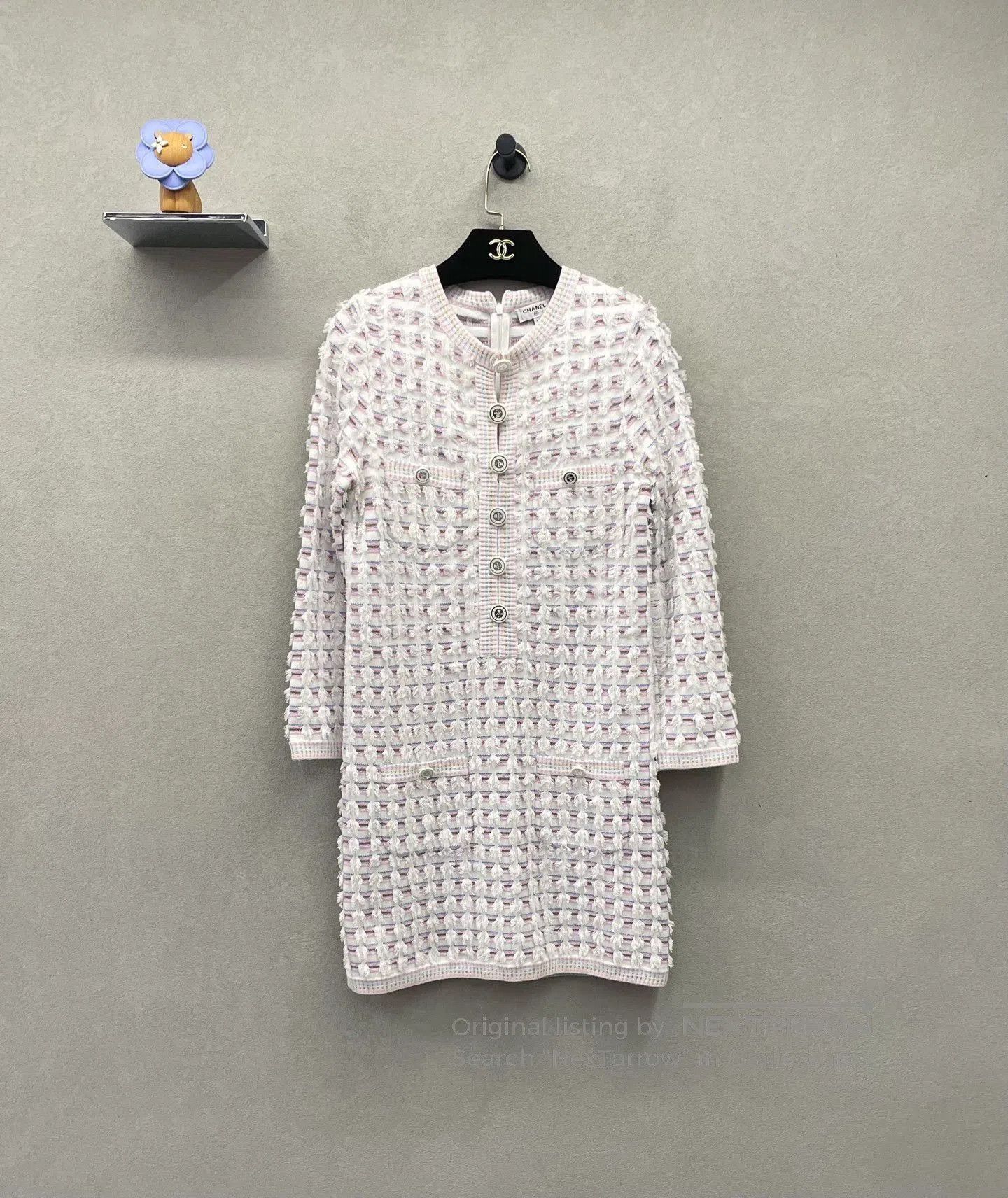 Chanel Chanel Pink White Slim Dress. Size XXS / US 00 / IT 34 - 1 Thumbnail