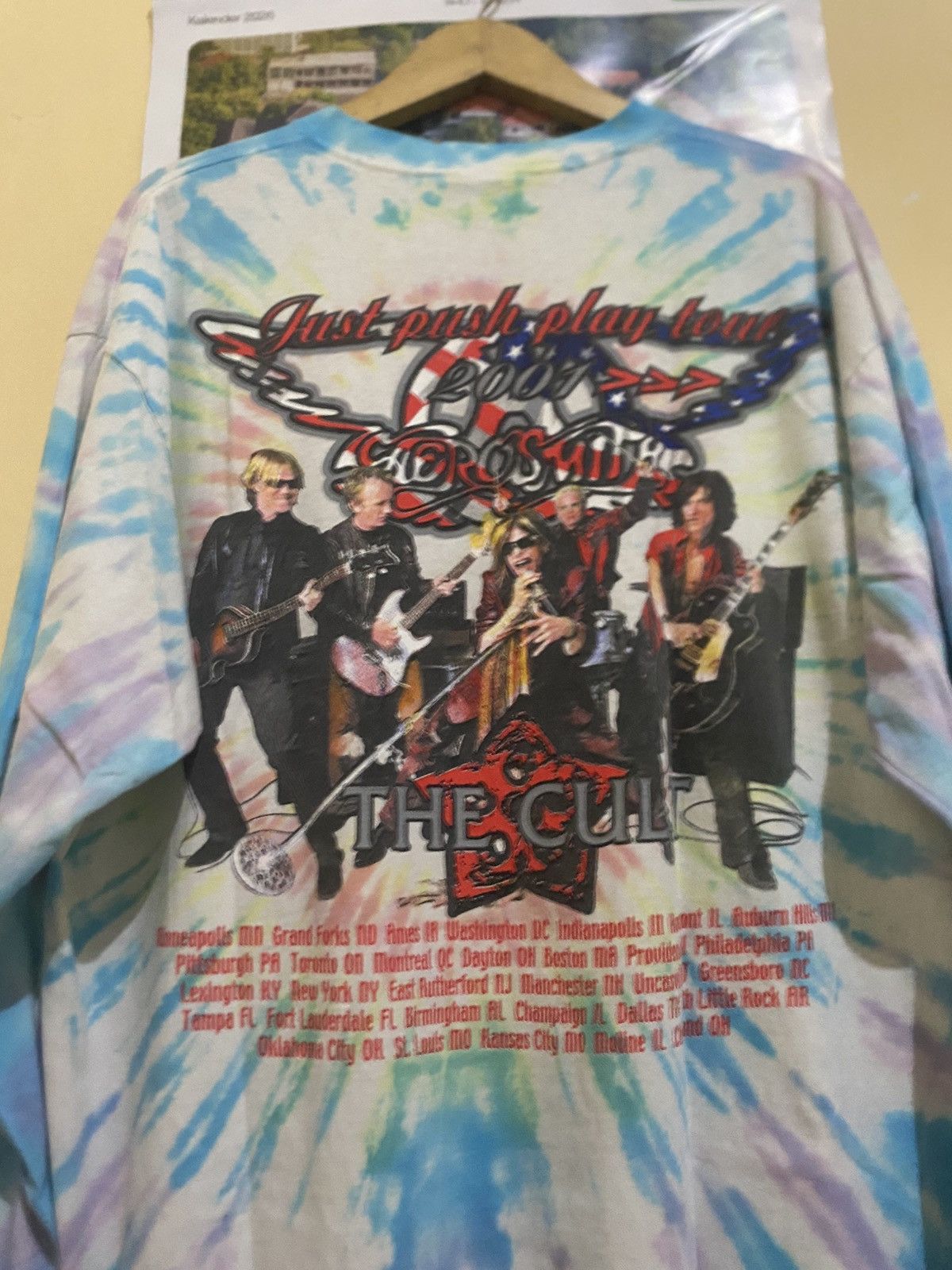 Other Vintage Aerosmith Just Push Play Band Tour 2001 Delta Size US XL / EU 56 / 4 - 5 Thumbnail