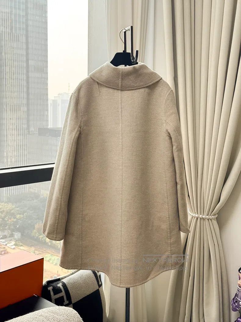 Hermes Hermes Oatmeal Cashmere A-Line Double-Breasted Collar Over Size XS / US 0-2 / IT 36-38 - 5 Thumbnail