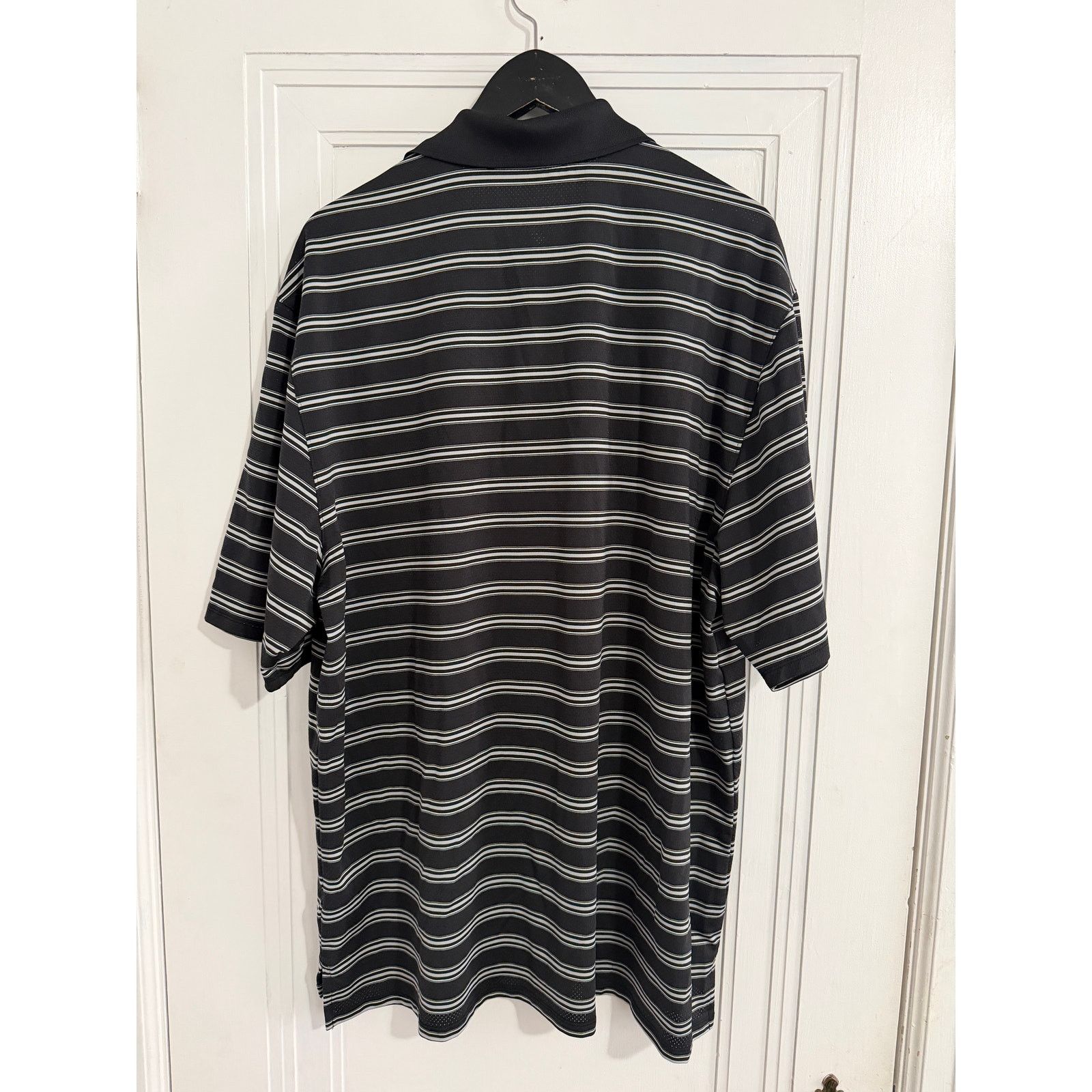 Reebok Minnesota Wild Black and White Striped Hockey Polo Size XL Size US XL / EU 56 / 4 - 5 Thumbnail