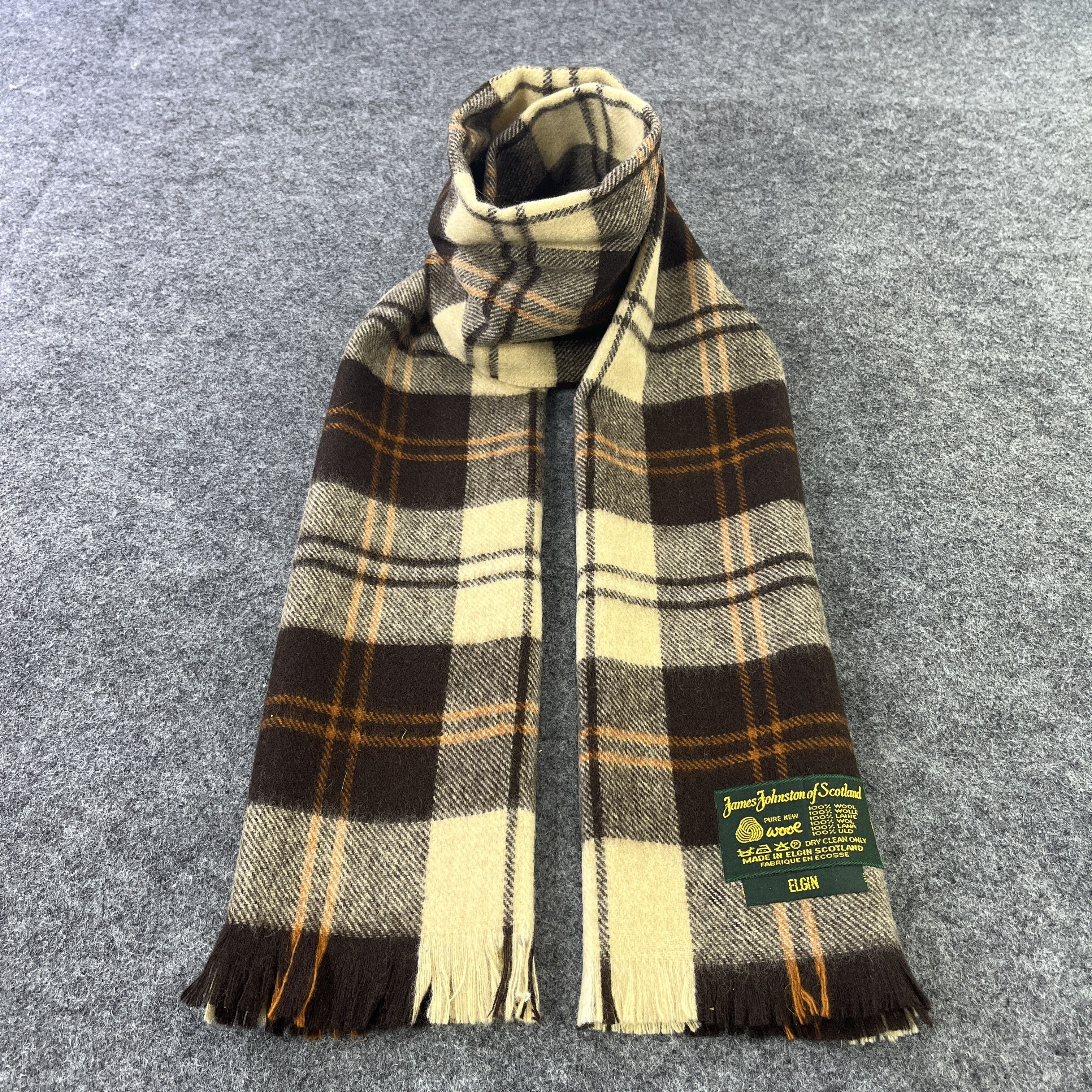 Vintage James Johnstons Scarf / Muffler / Neckwear T798 Size ONE SIZE - 1 Thumbnail