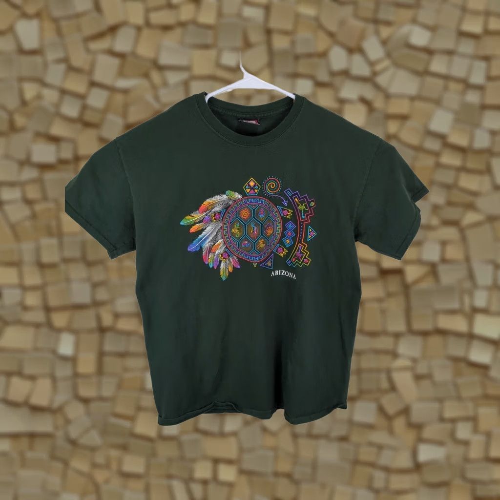 Vintage VINTAGE Arizona T Shirt Sportex Shirt Adult Large Green Crew Neck Short Sleeve Art USA Music 1990s Mens Size US L / EU 52-54 / 3 - 1 Thumbnail
