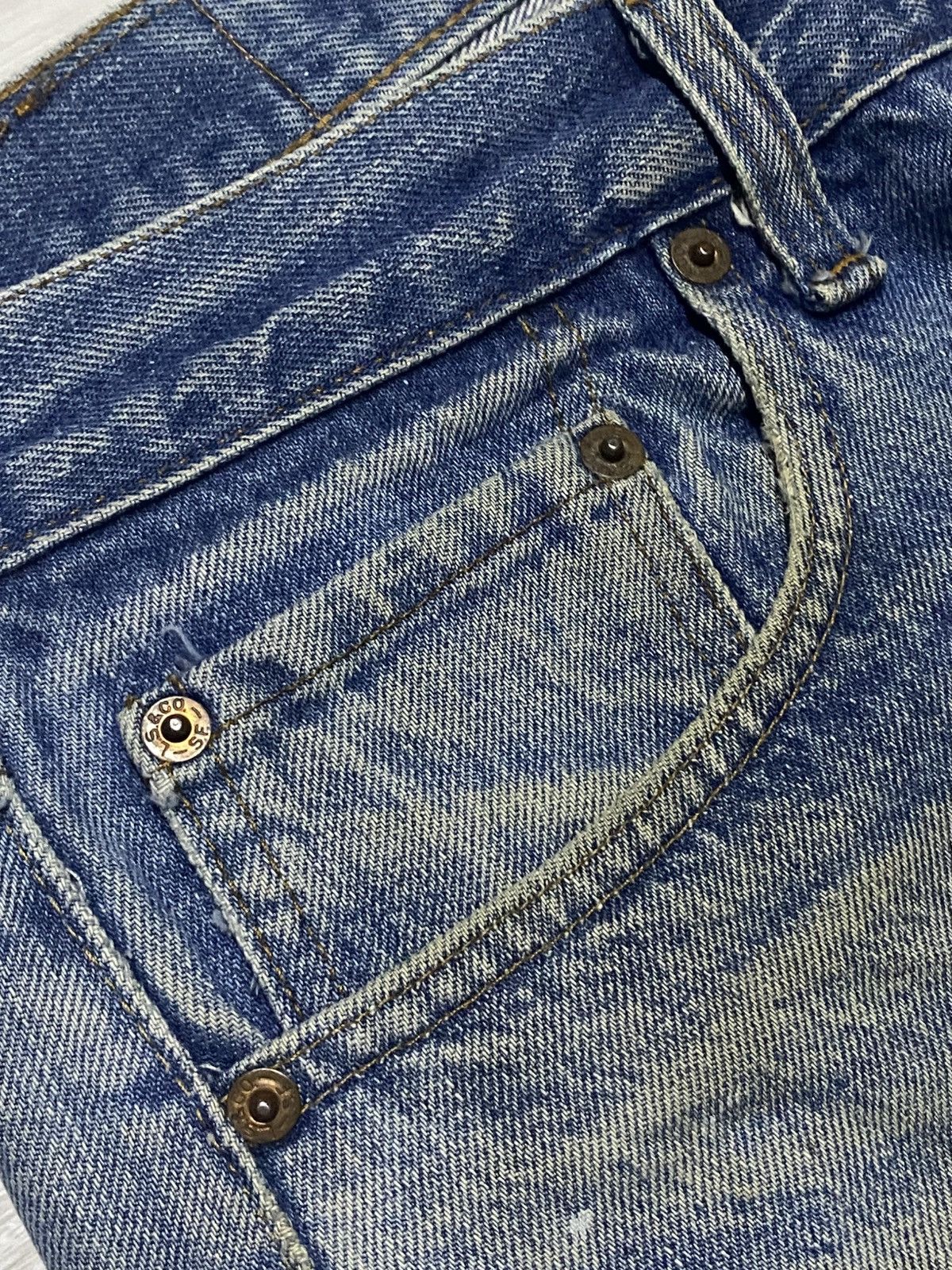 Levi's W32 Vintage Levis 501 60s Selvedge Rindem No6 ButtonFly Jean Size US 32 / EU 48 - 10 Thumbnail