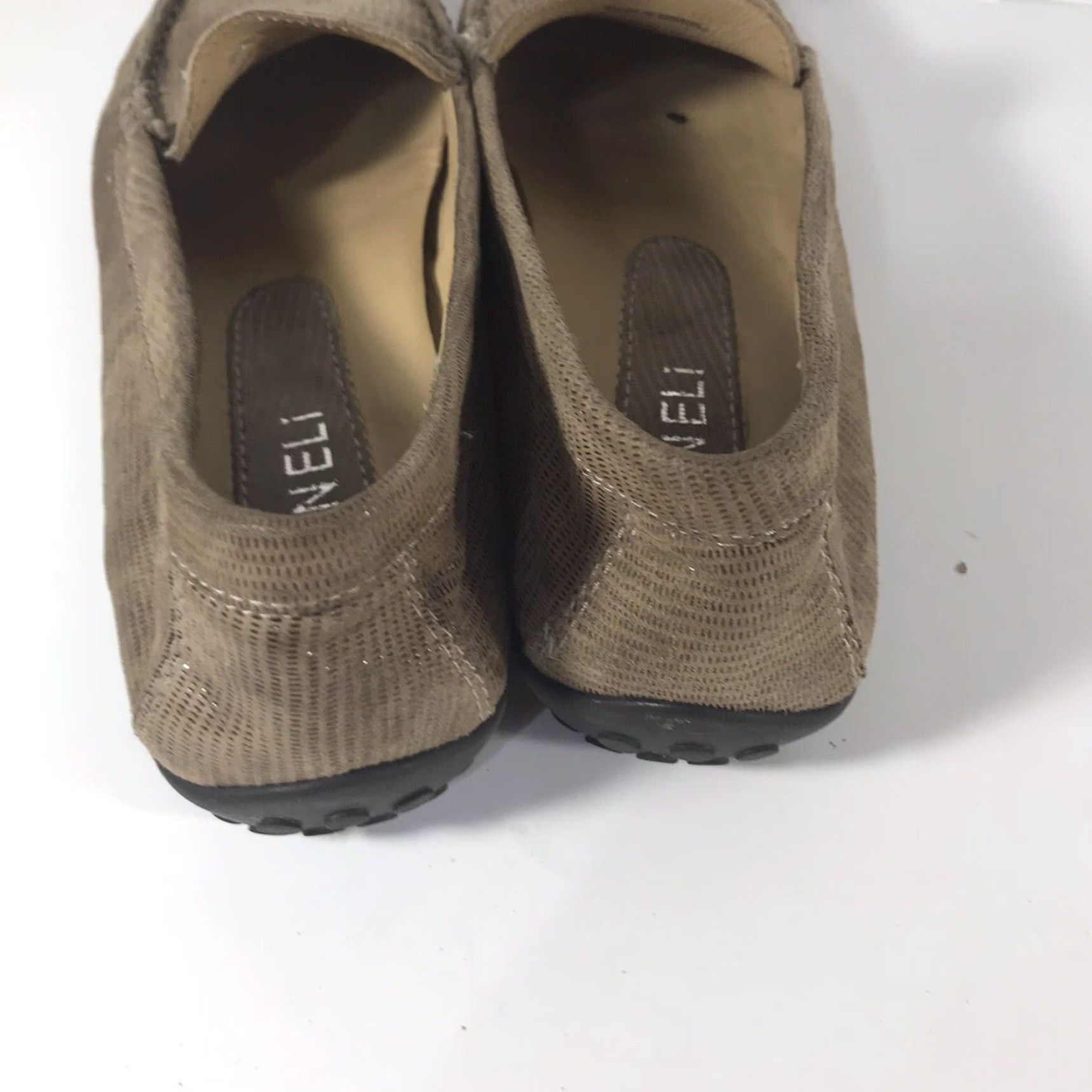 VANELI VANELI Women's Flat Loafer Size 7A Taupe Leather Slip-On Casual Office Dress Size US 7 / IT 37 - 3 Thumbnail