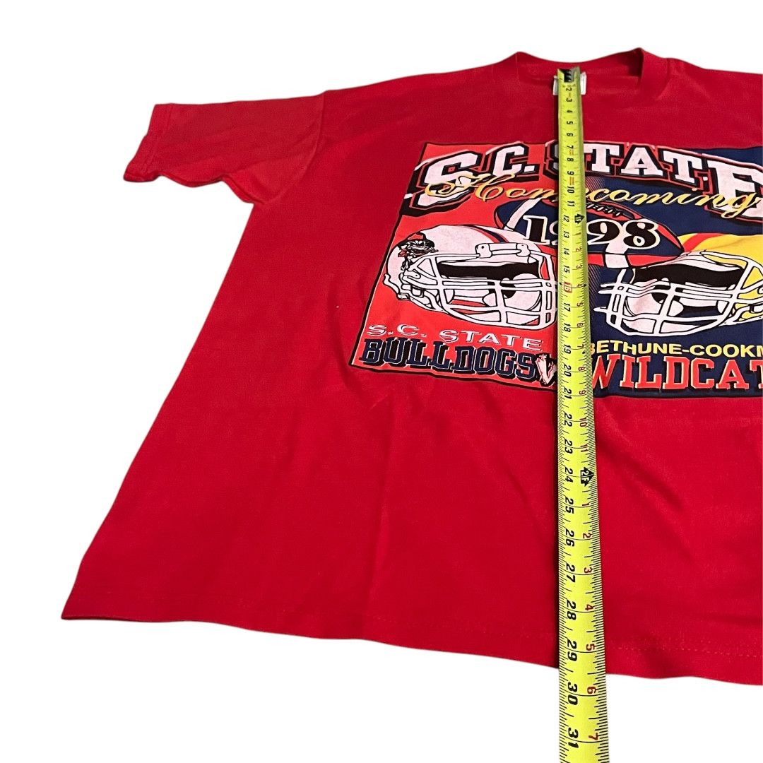 Fruit Of The Loom × NCAA × Vintage VINTAGE 1998 SC State Bulldogs vs Wildcats Football T Shirt Size US XL / EU 56 / 4 - 3 Thumbnail