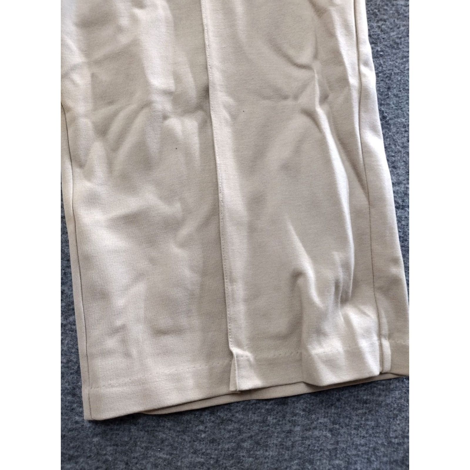 Vintage GATO Beige Pull On Ankle Pants Women's 22/24WP Casual Career Twist: 90s Theme, High Rise, Pockets, Regular Fit, Plus Size Size 40" / US 18 - 7 Thumbnail
